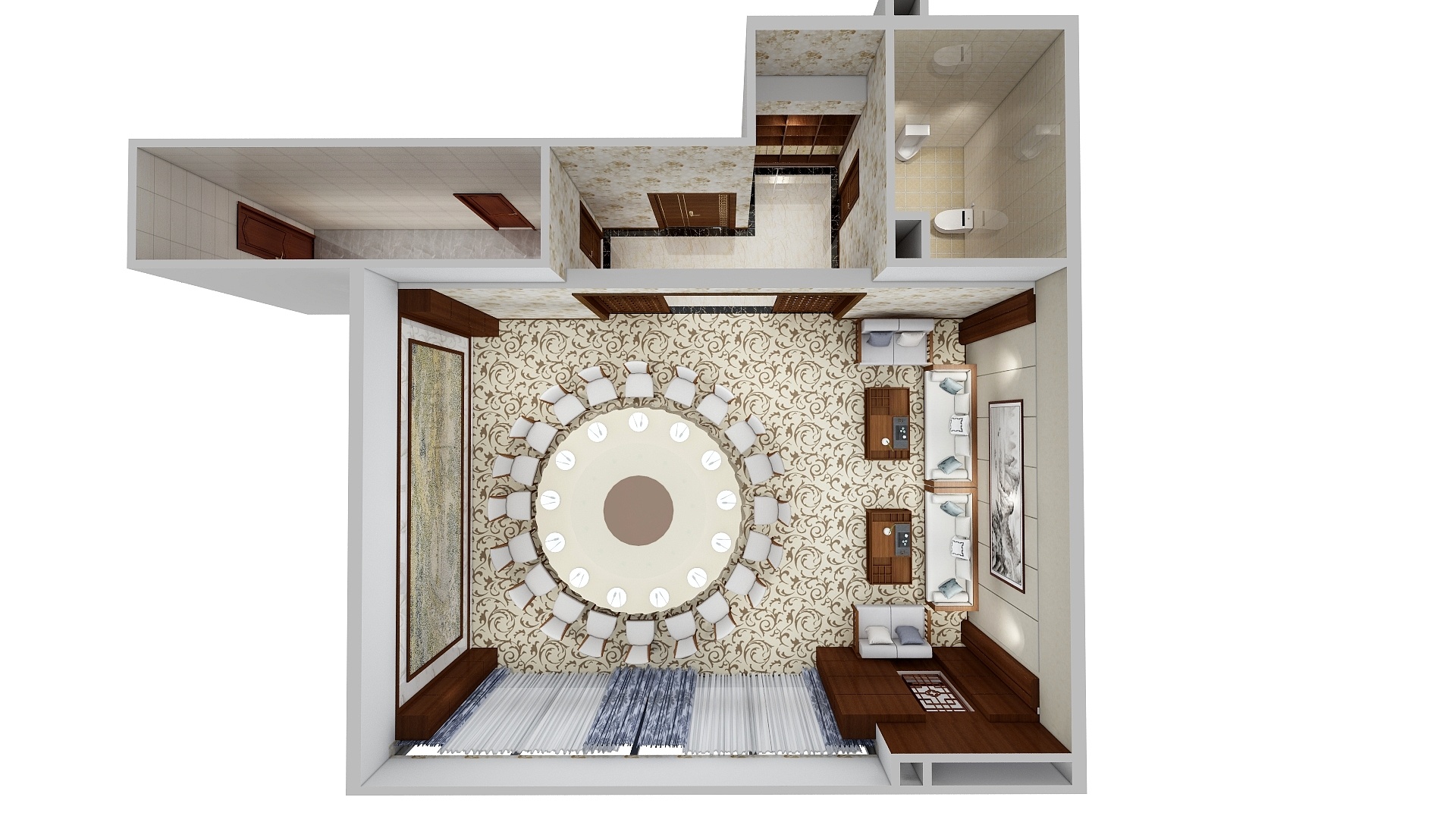 聂卫星-20人餐厅包间-装修设计方案