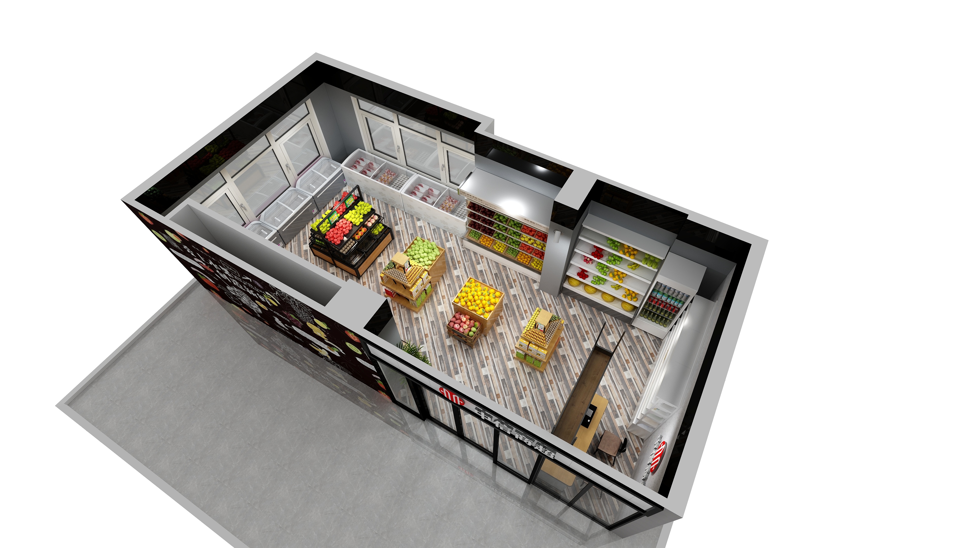 锦尚集品-中信商厦-水果超市-装修设计方案