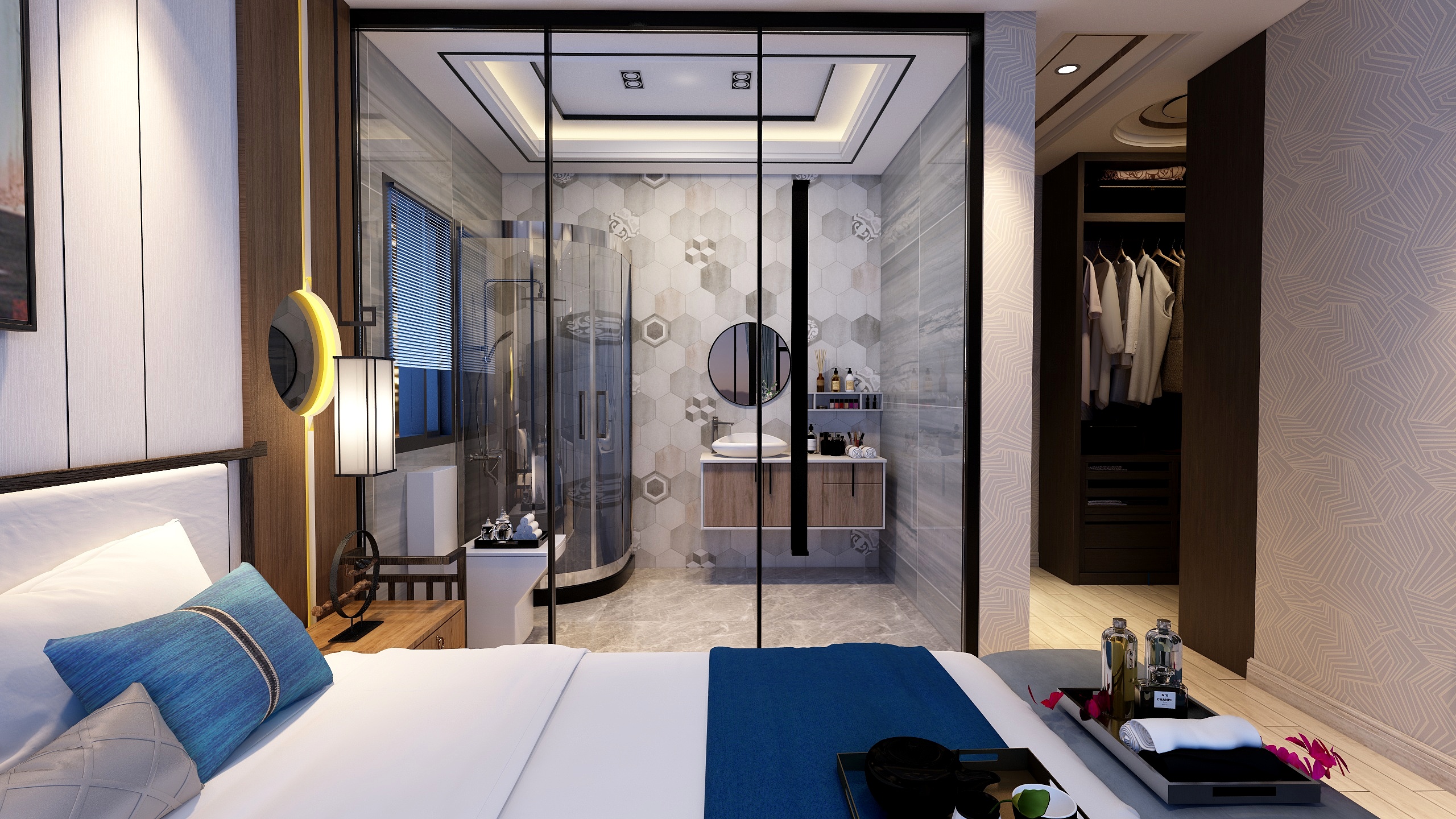 刘彬-新中式主卧-装修设计方案