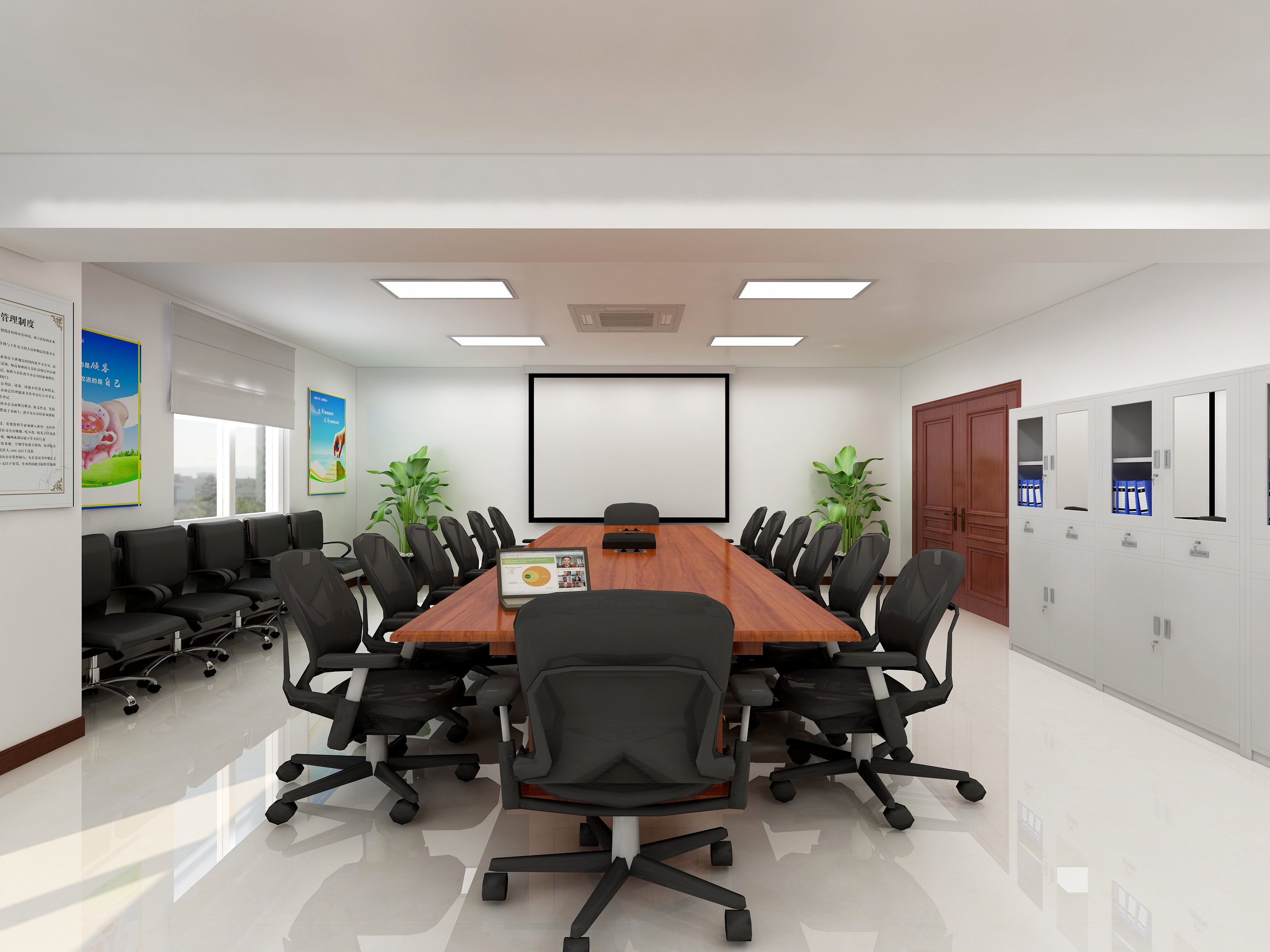 顾洋-会议室效果图-装修设计方案