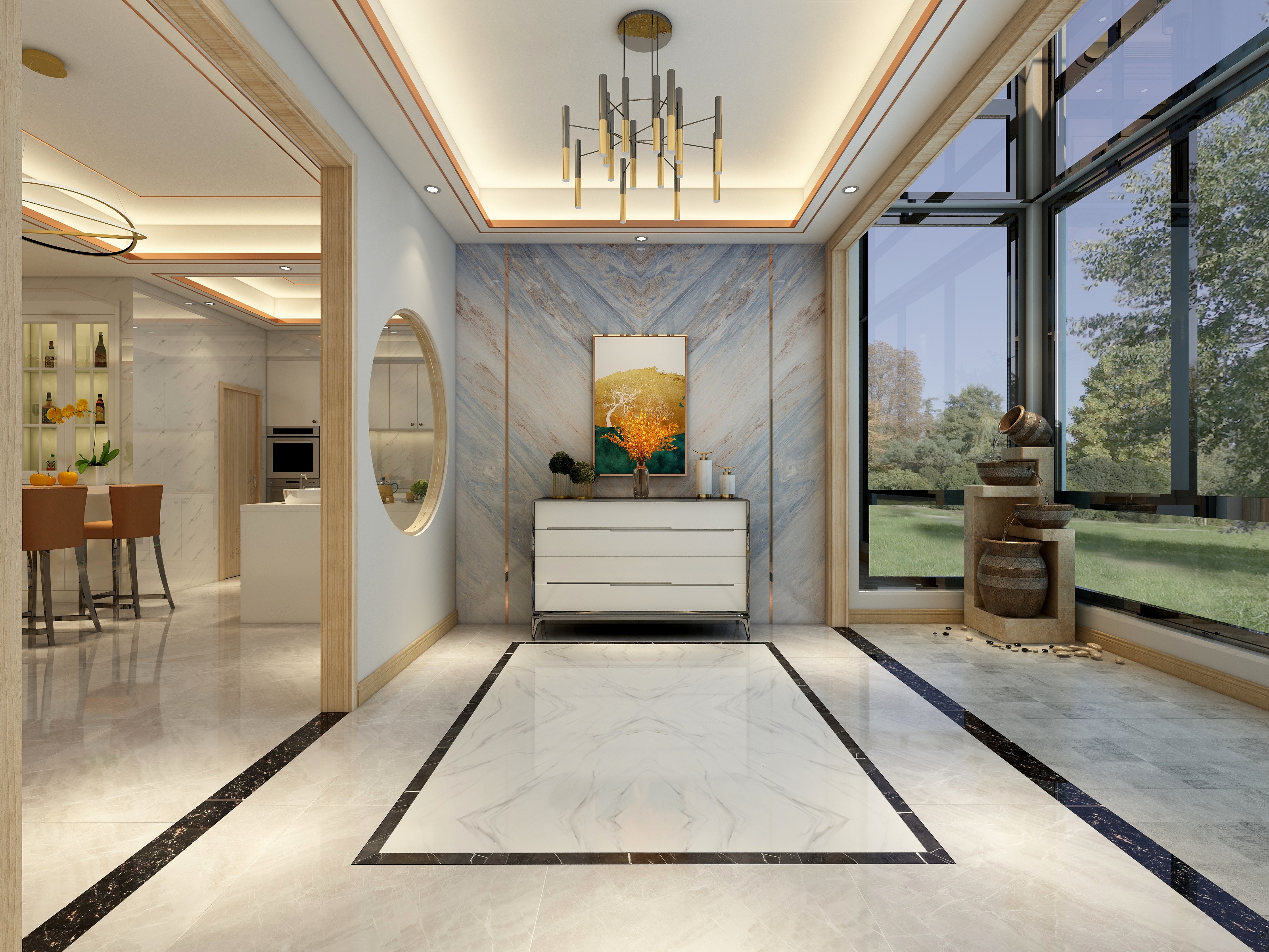 李立猛-184㎡现代轻奢复式四居装修效果图