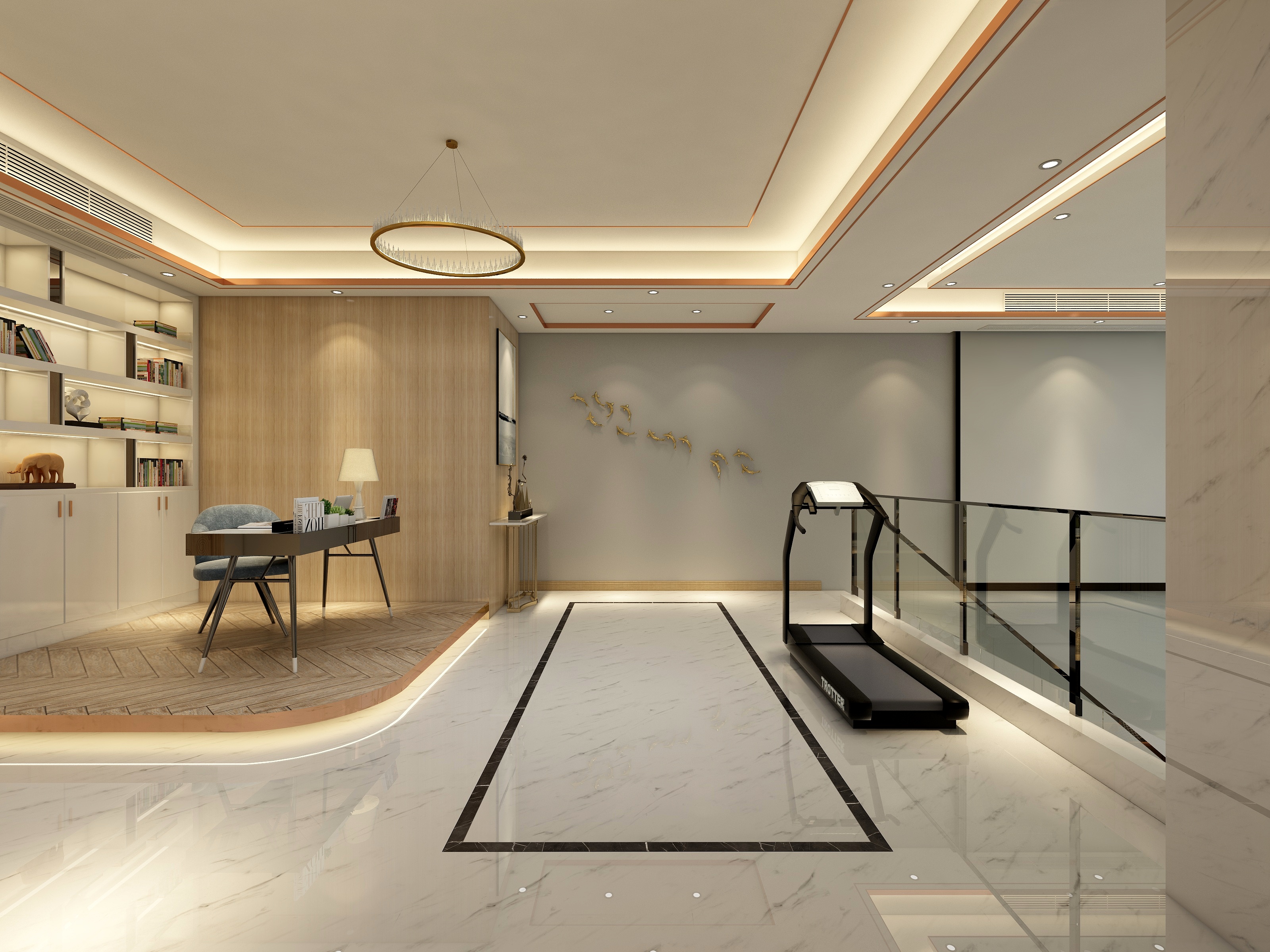 李立猛-184㎡现代轻奢复式四居装修效果图