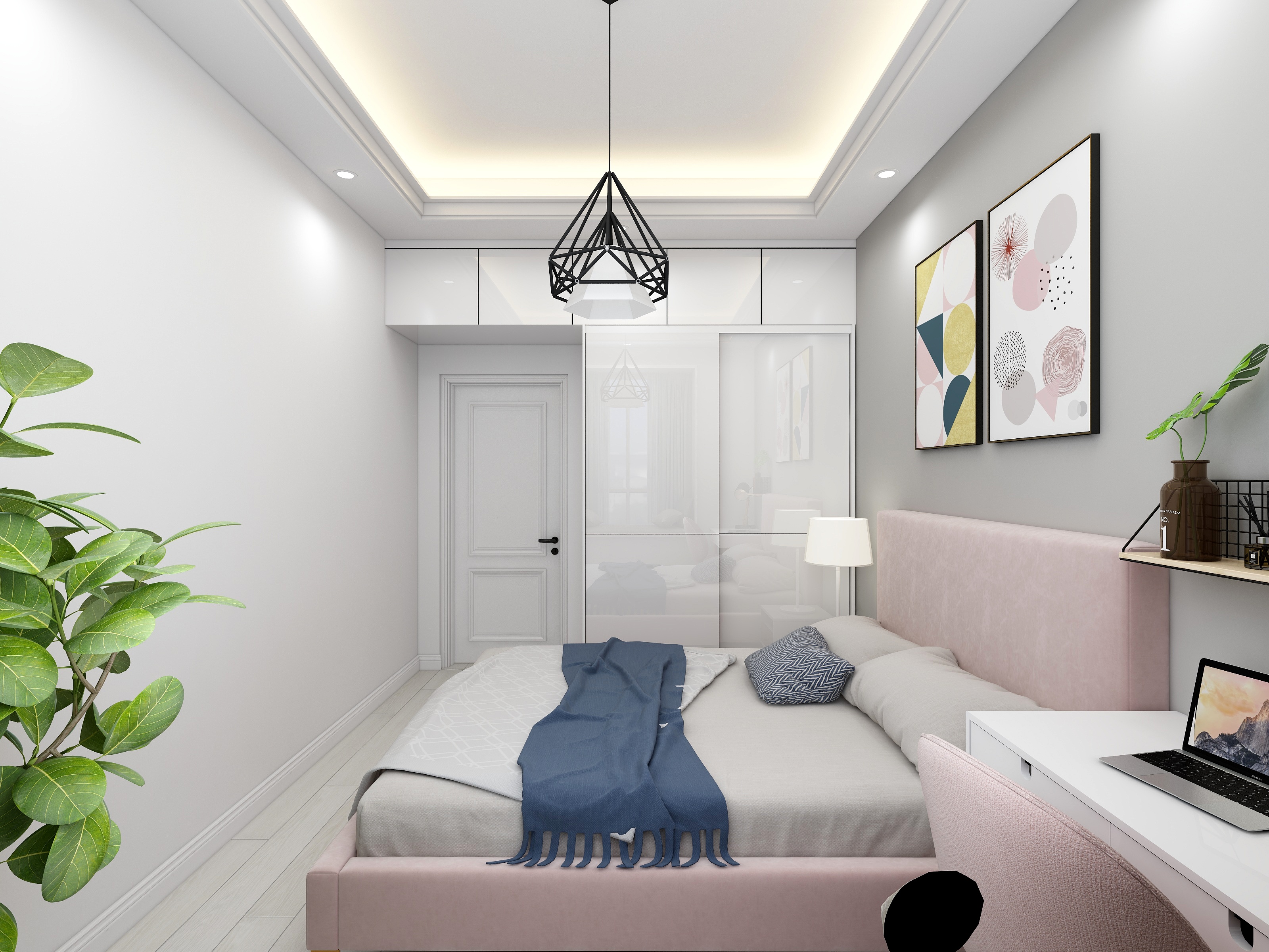 李青越-123方北欧两居装修效果图