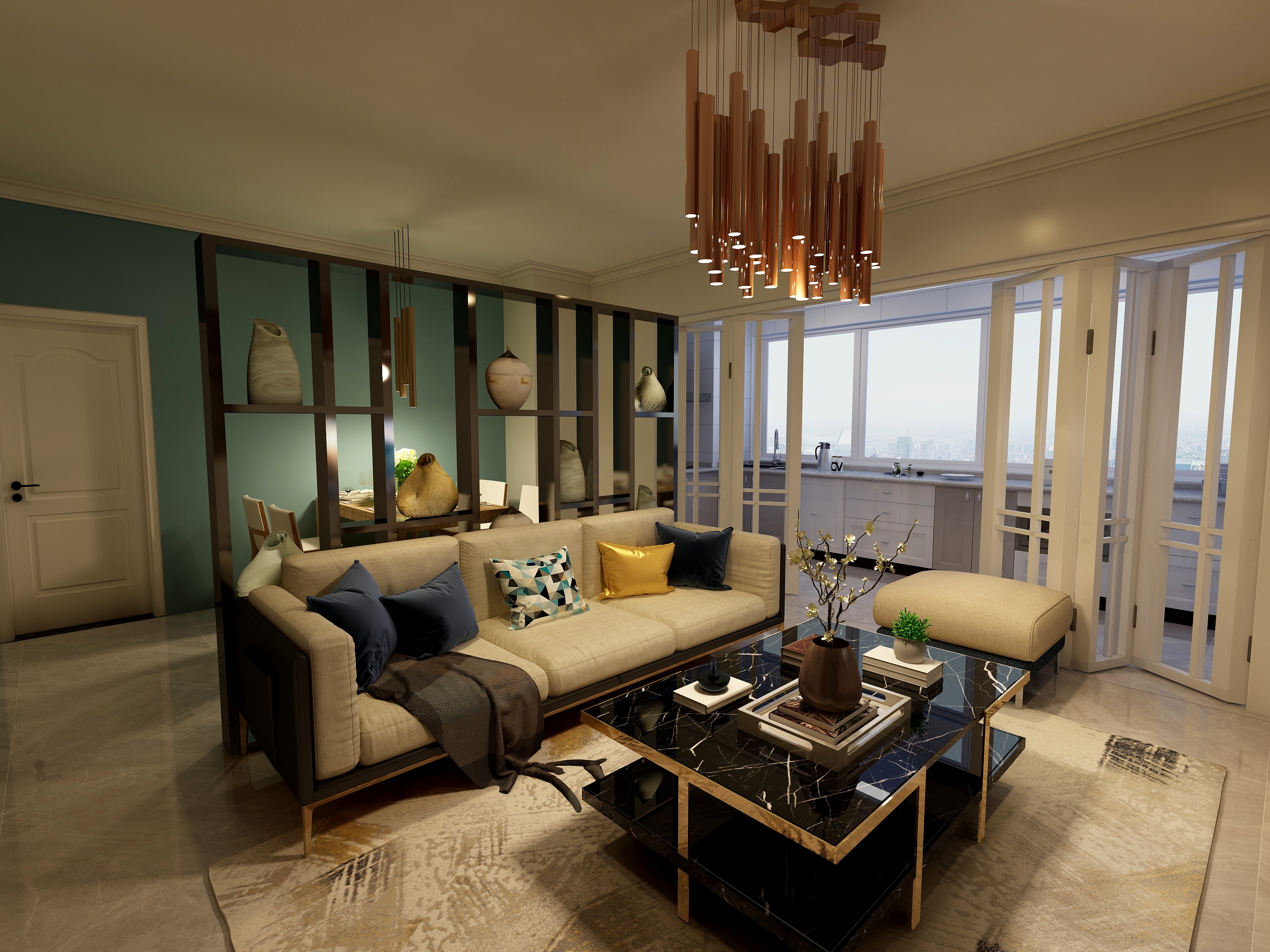 A像少年啦飞驰-御笔华庭H户型2室2厅1卫1厨-装修设计方案