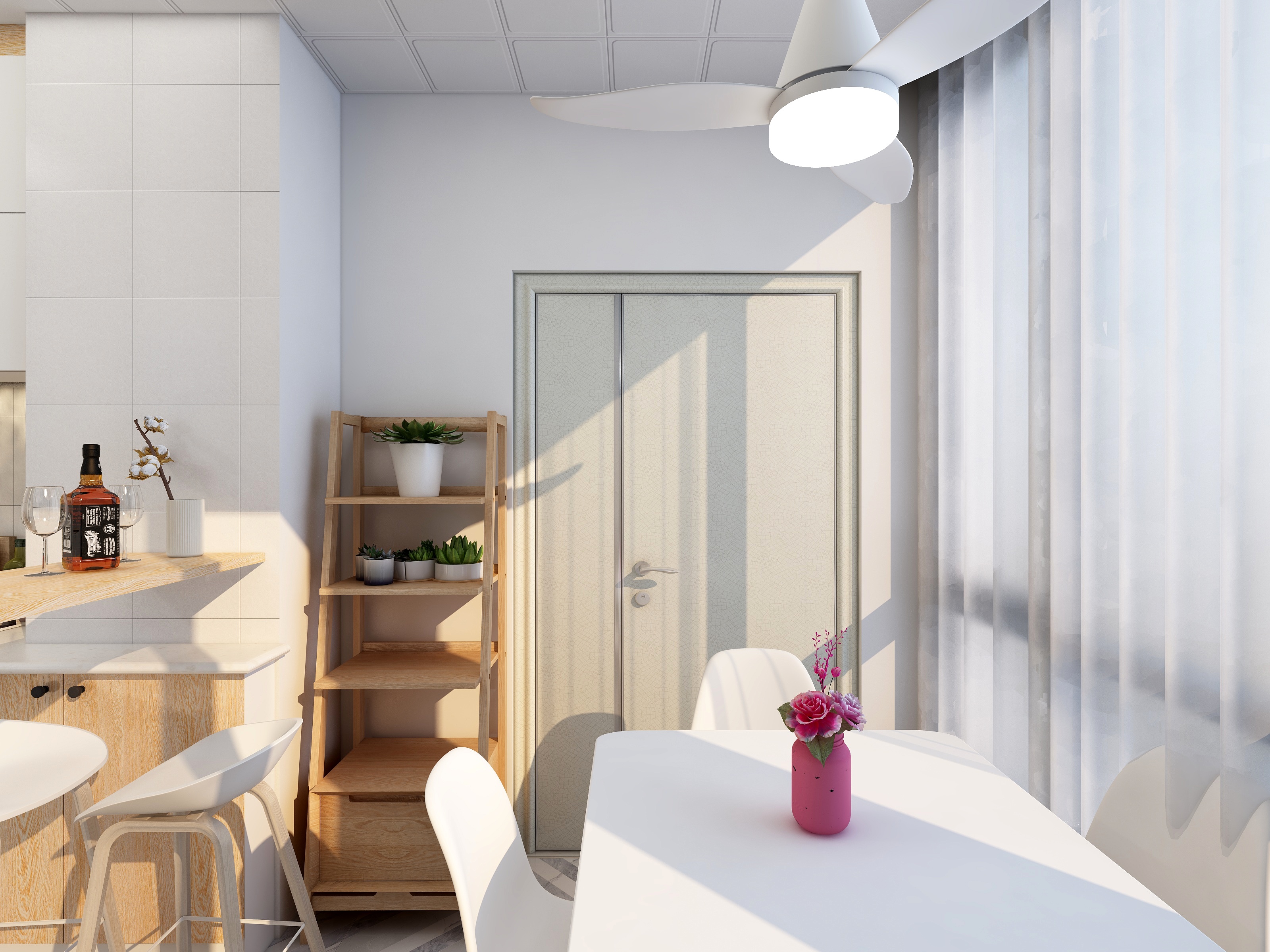 李青越-123方北欧两居装修效果图