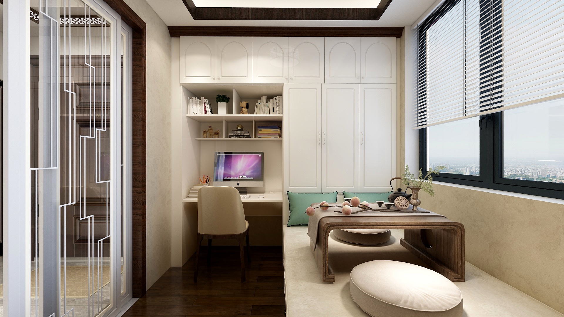 王叶辉-129方新中式三居装修效果图