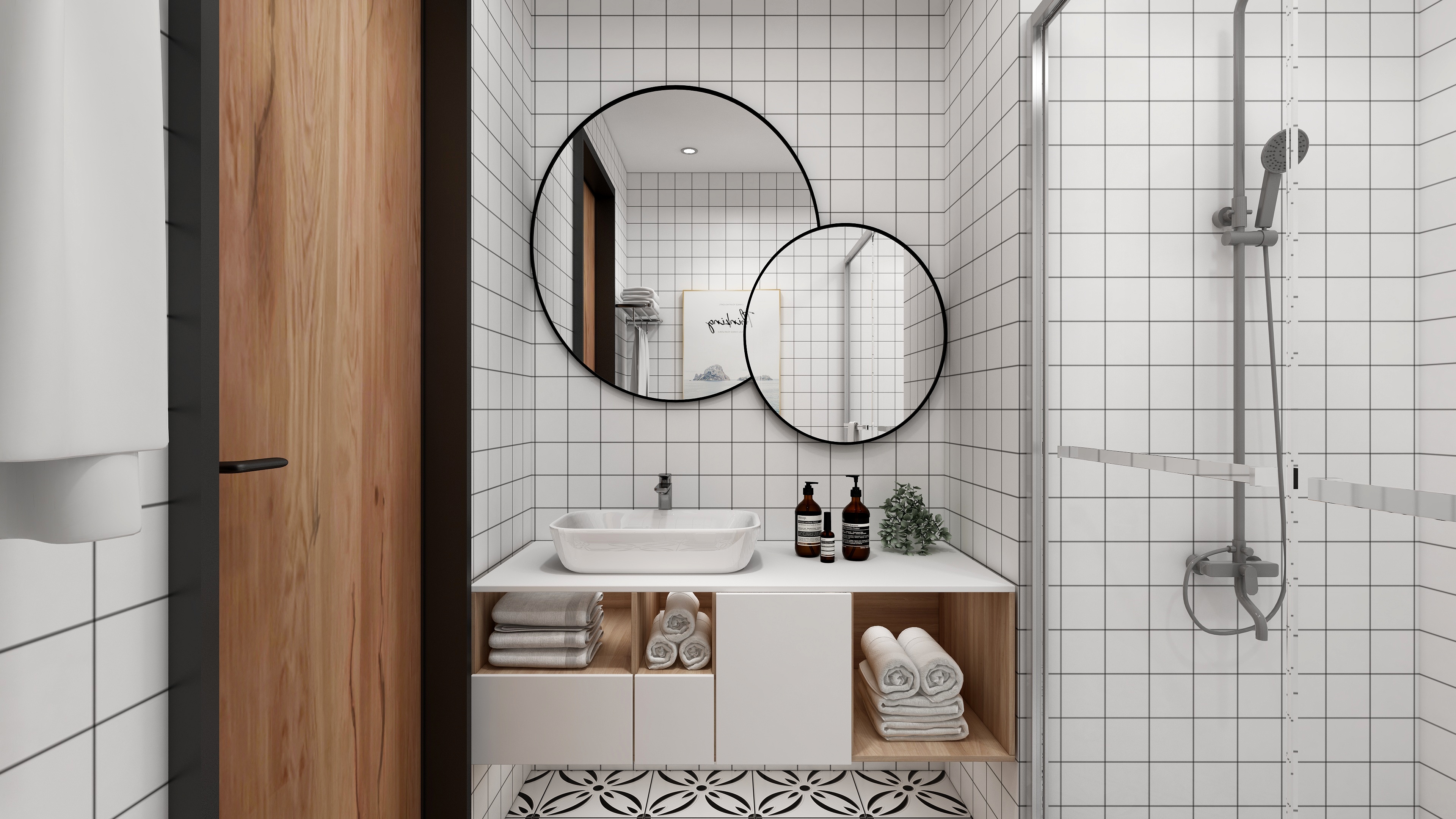 陈辉-125方北欧两居一层卫生间装修效果图第4张