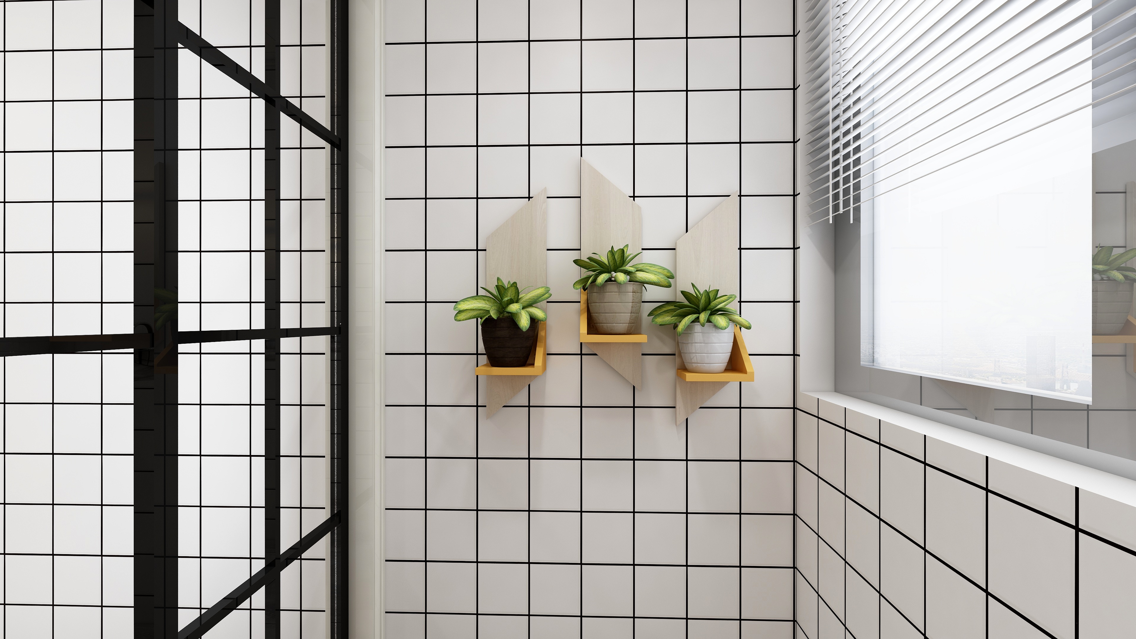 陈辉-125方北欧两居一层阳台装修效果图第1张