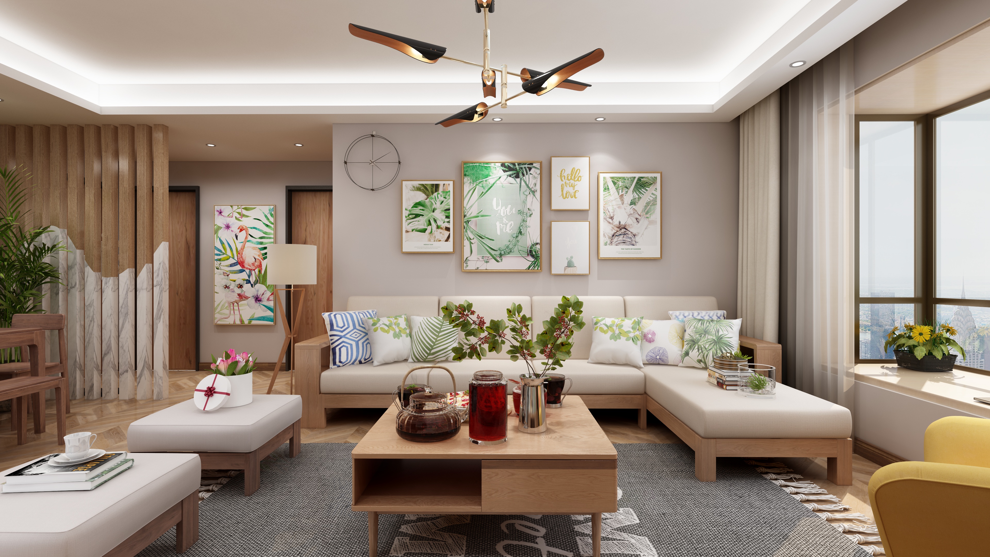 马利兴-125方北欧两居-装修设计方案