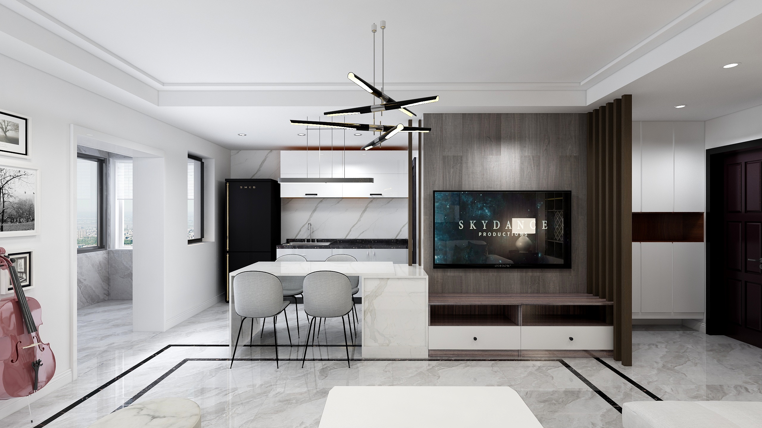 MashiroYCiF1-都市经典家园方案开放厨房-装修设计方案