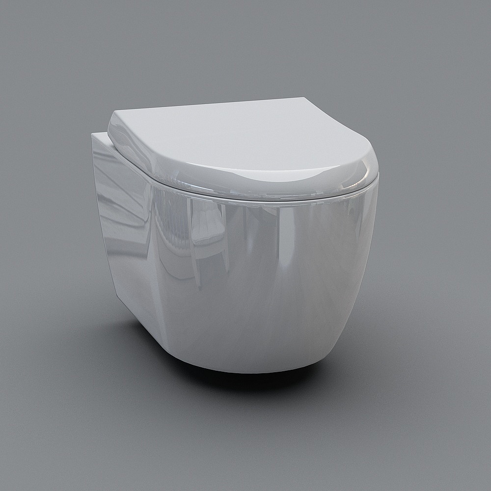 geberit吉博力-简约百搭-131.165.11.1-普瑞迪壁挂式座便器（含座圈）3D模型