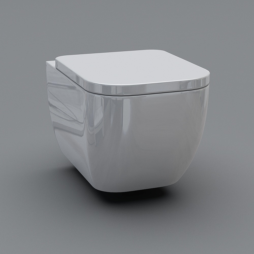 geberit吉博力-现代简约-131.149.11.1-酷方壁挂式座便器（含座圈）3D模型