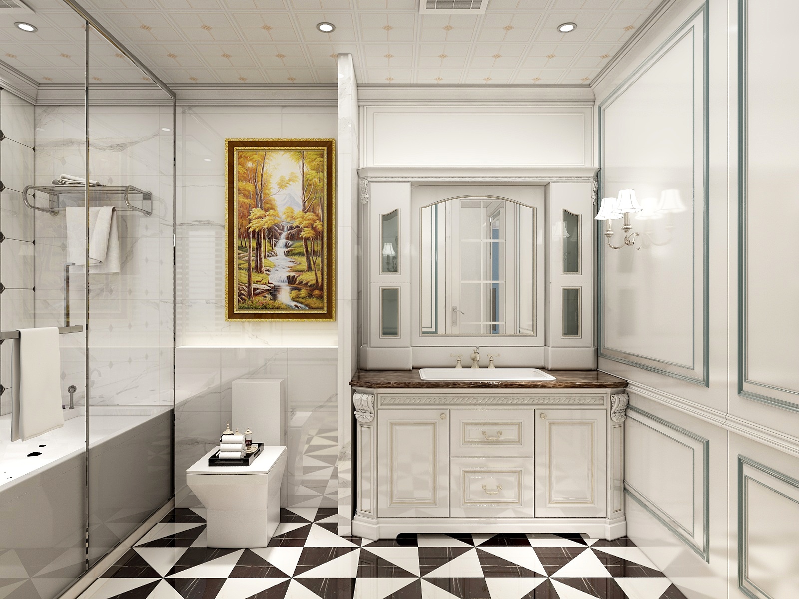 廸偉-歐式小天地一层卫生间装修效果图第2张