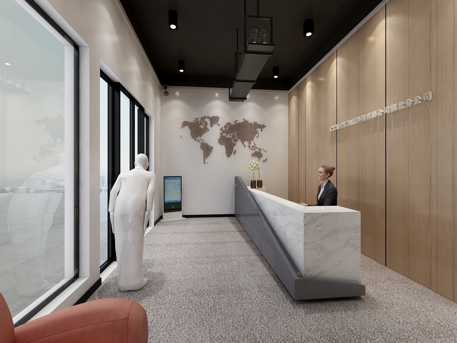 小丸子的设计-一层平面效果图-装修设计方案