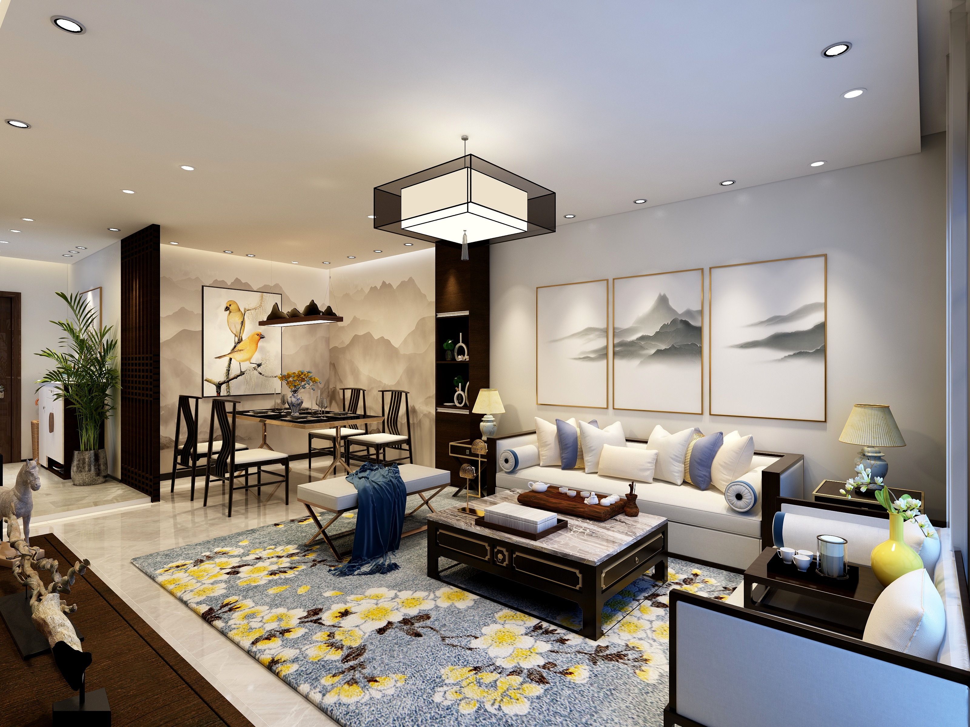 秦绍东-东田山畔华庭128.00㎡户型3室3厅3卫1厨-副本-装修设计方案