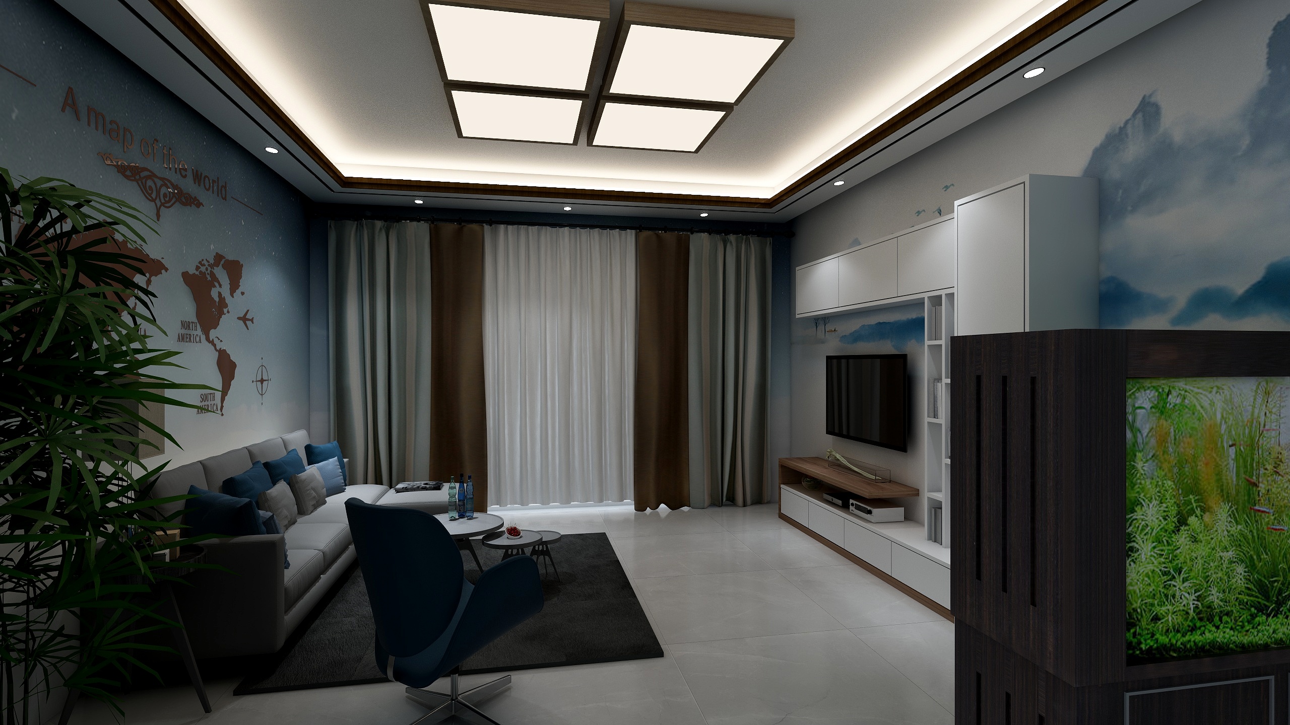 一個。-施工项目管理实践项目一-装修设计方案