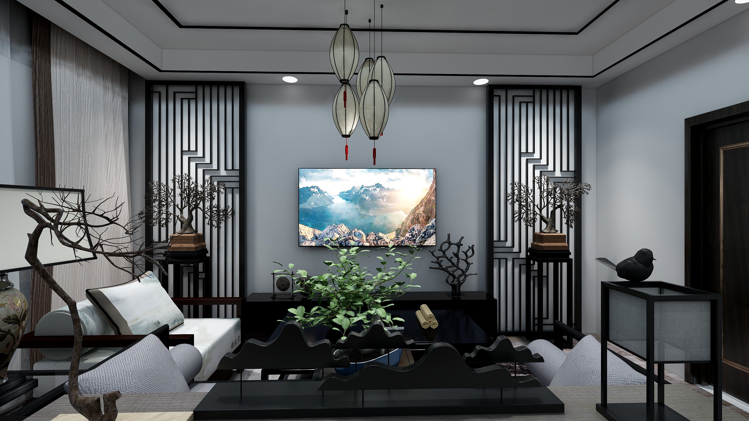 喜欢这雨声么-酒店包房-装修设计方案