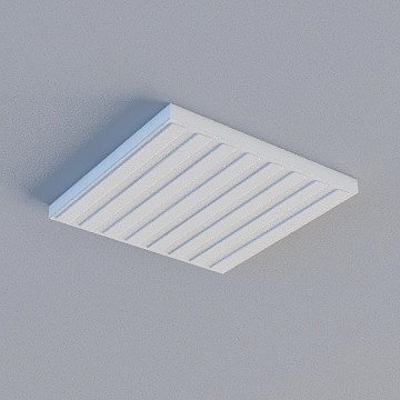 327*327 (P)凸型方板-拉伸滚涂 素琴-条型凸3D模型