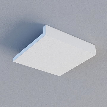327*327 (J) 单边高方板-拉伸滚涂 时尚白-单边高3D模型