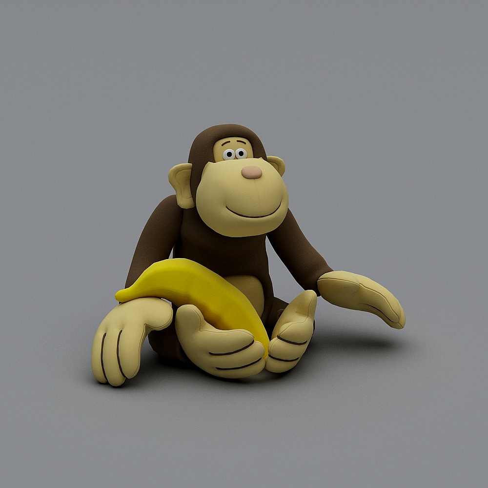 酷家乐-简欧儿童房3d模型-2(猴子公仔）3D模型