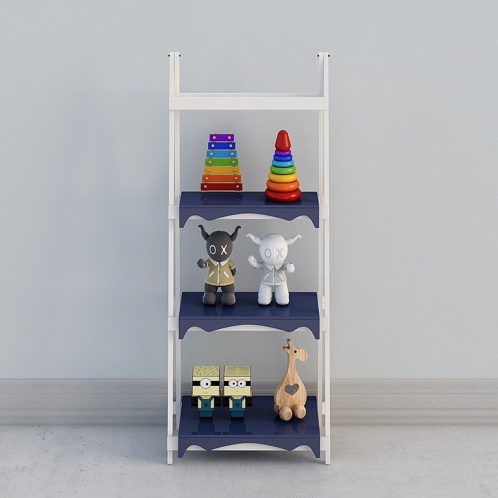 酷家乐-简欧儿童房3d模型 (1)-2(玩具置物架）3D模型
