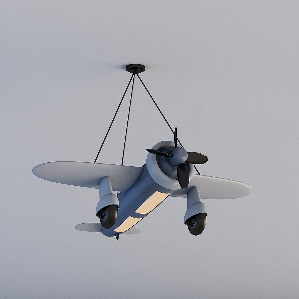 酷家乐-现代儿童房3d模型-吊灯3D模型