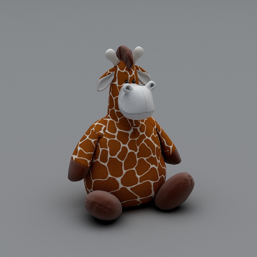 酷家乐-现代儿童房女儿房3d模型-5(长颈鹿公仔）3D模型