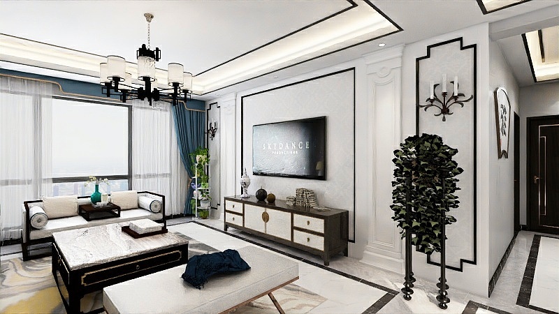 设计师艳子-印先生-盛世华都-后现代-装修设计方案