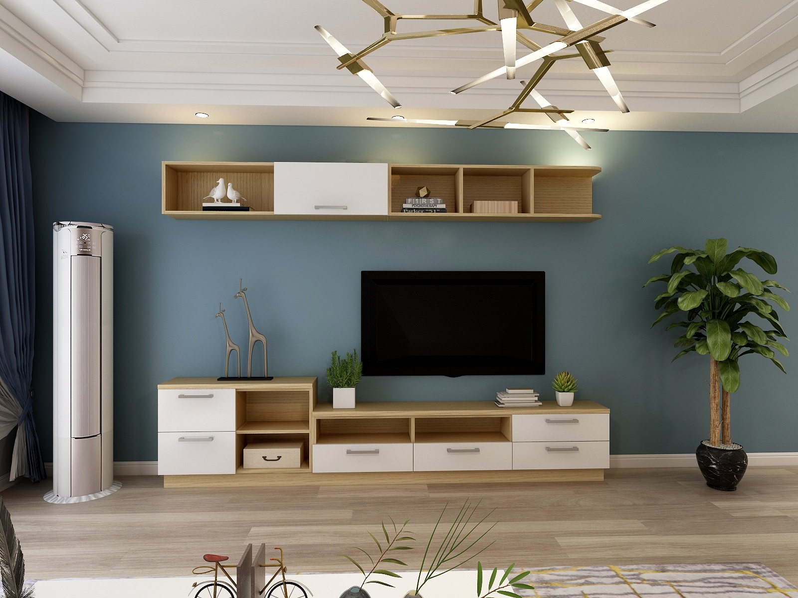 万合一居空间设计-月亮湾北欧-装修设计方案