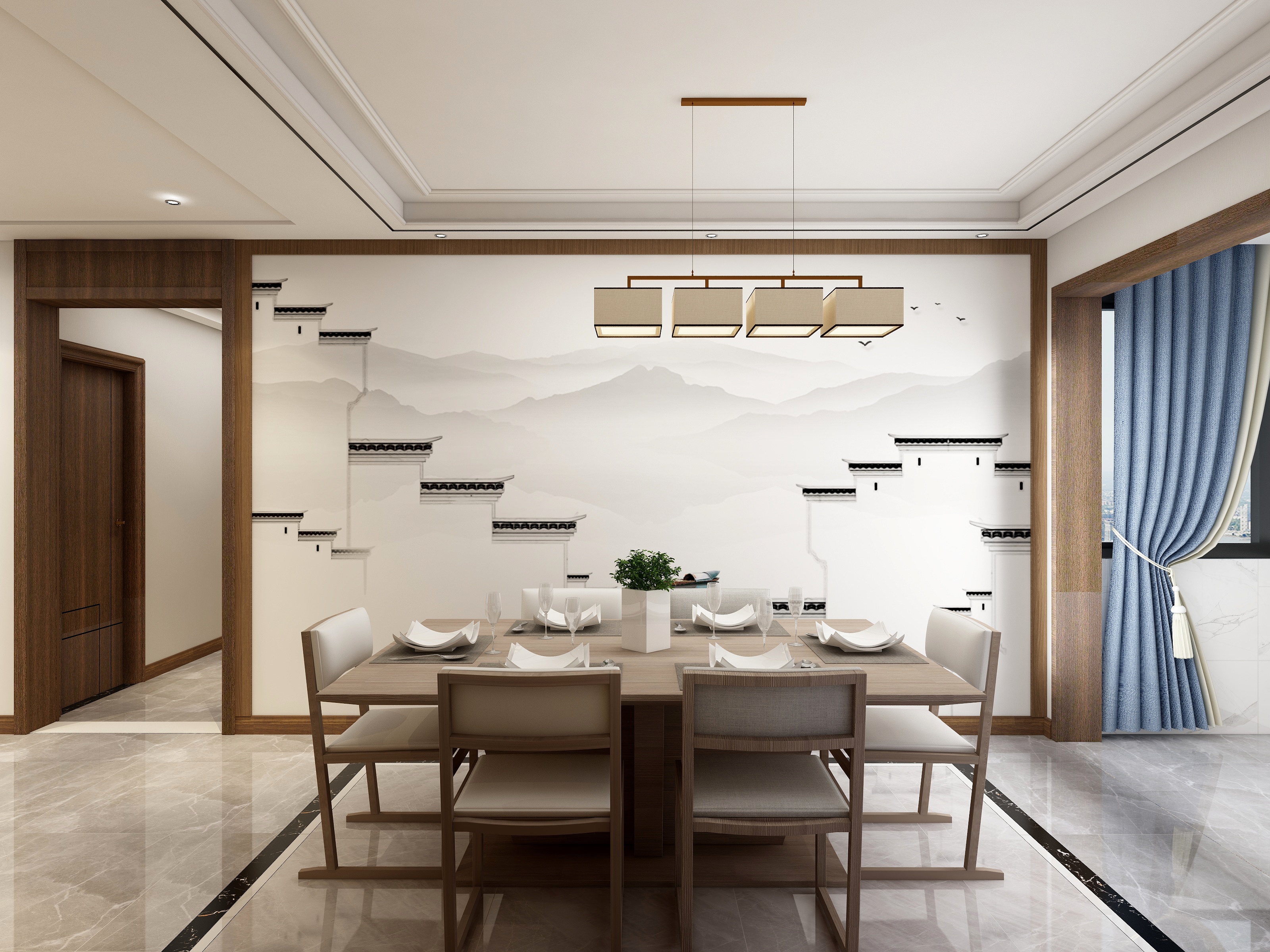 楠木灬青城-唐延九郡---新中式-装修设计方案