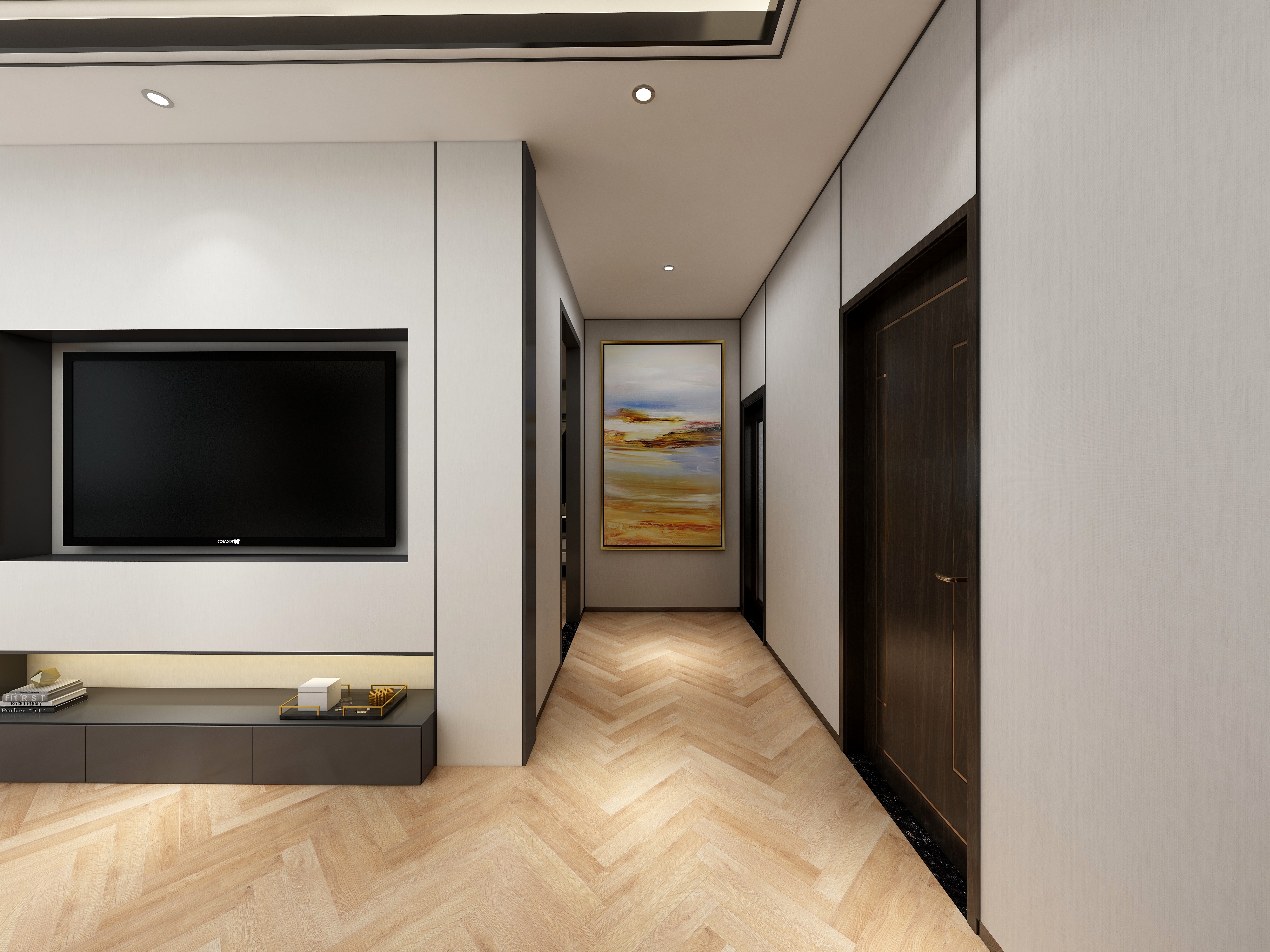 李青越-194㎡新中式别墅三层主卧装修效果图第2张