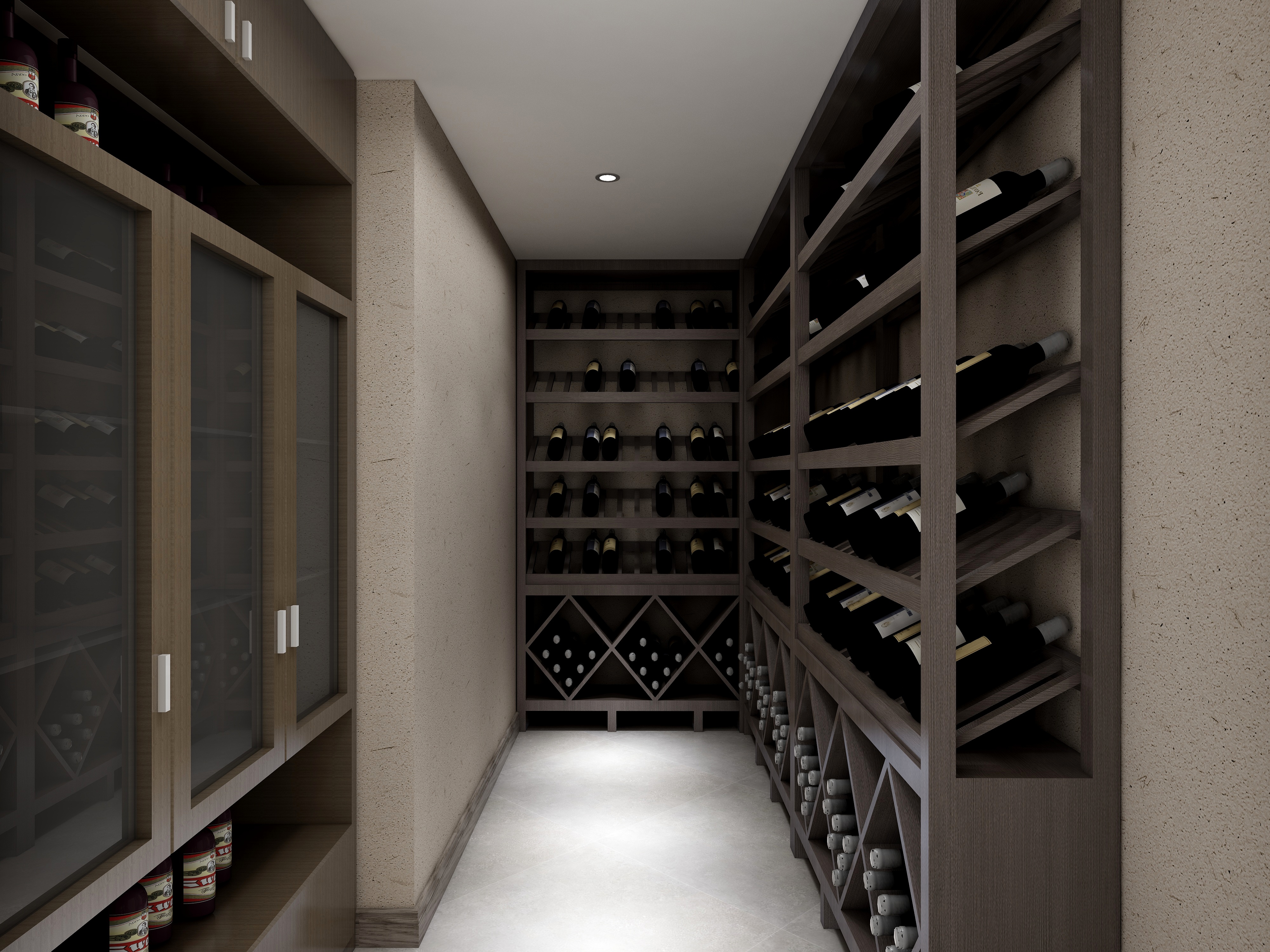 李青越-194㎡新中式别墅地下第一层杂物间装修效果图第1张