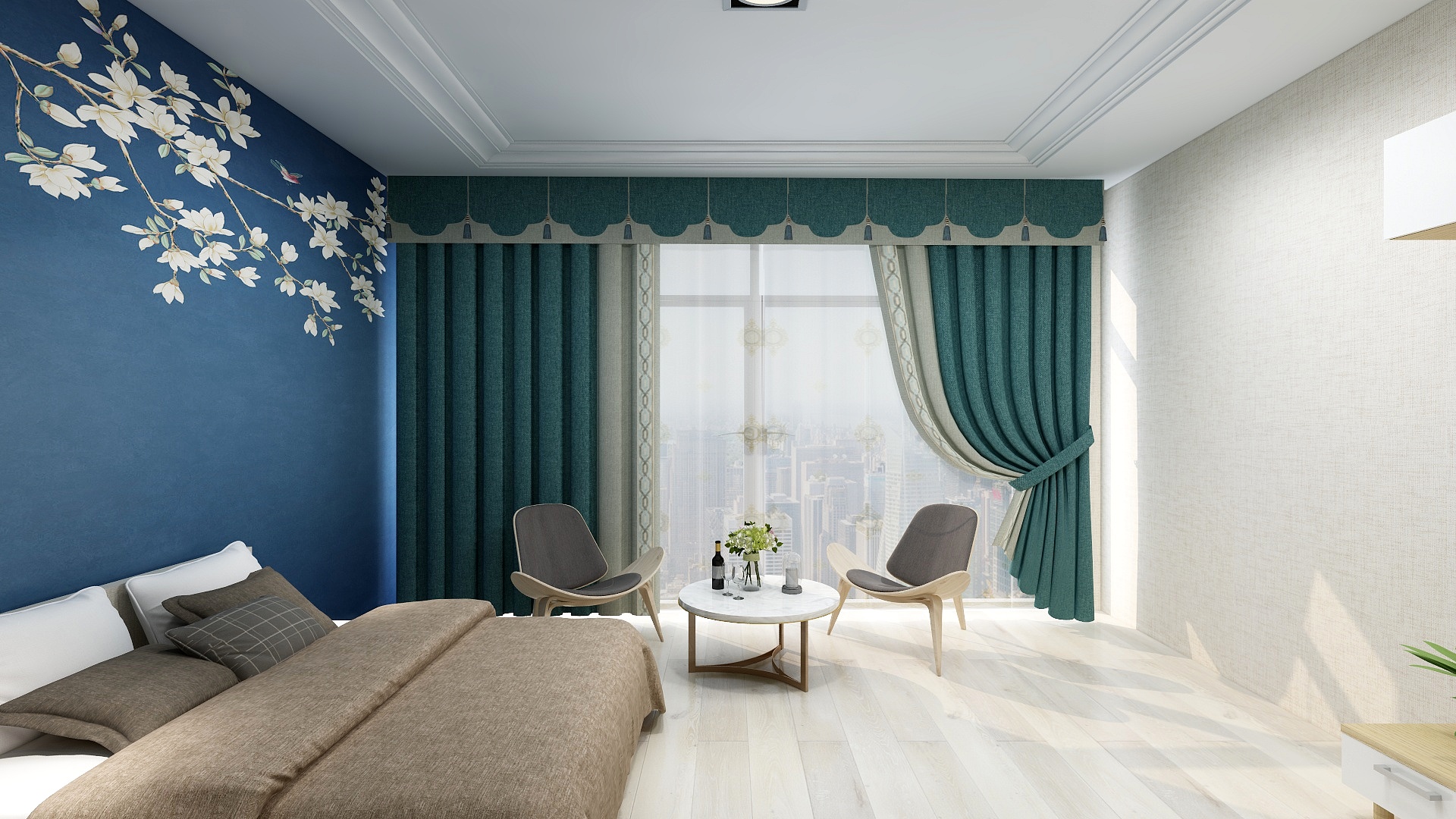 159****7718vhVD-半山府邸李老师客厅窗帘效果图-装修设计方案