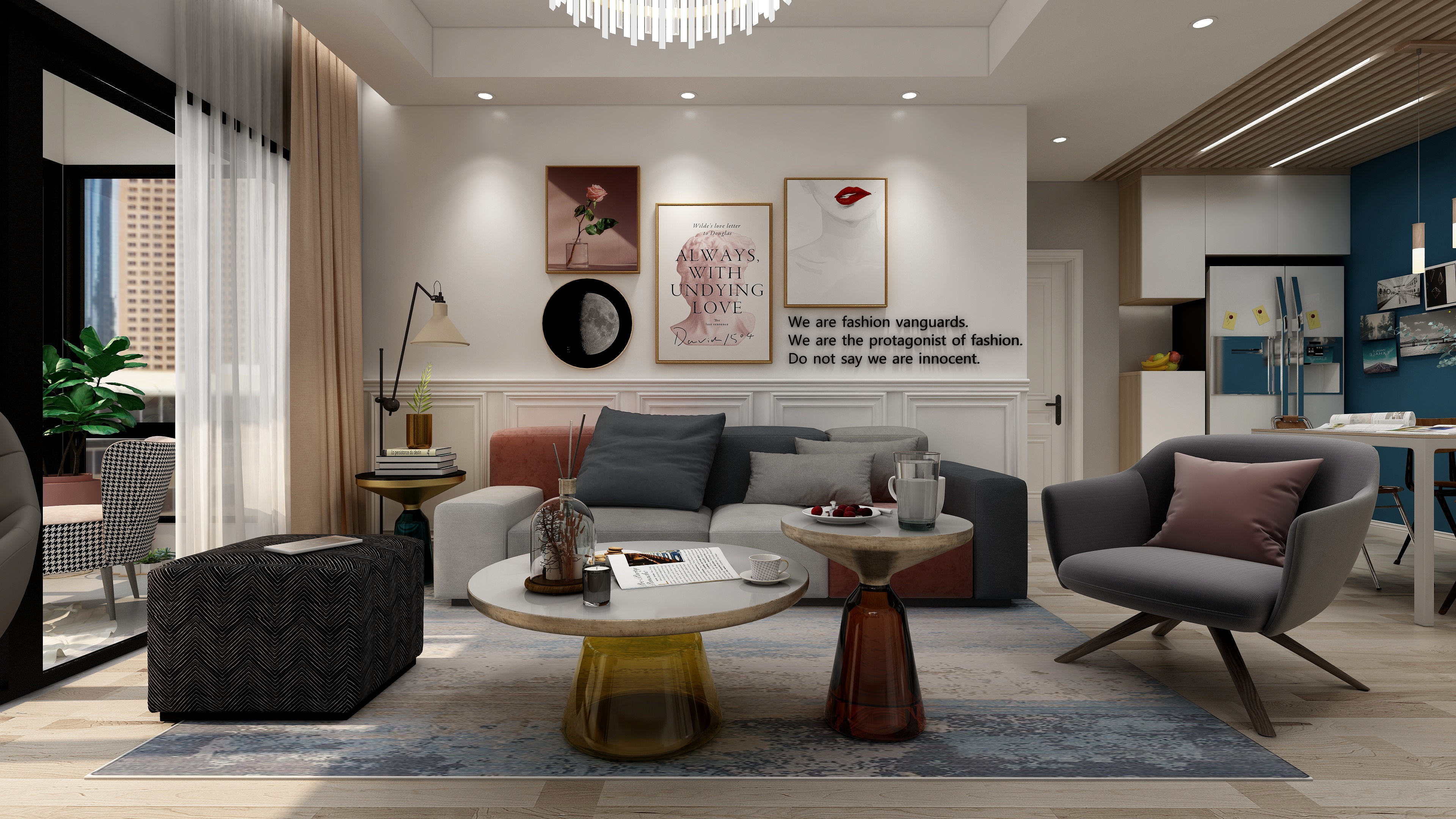 水木芸居设计-复古北欧《清歌》装修效果图