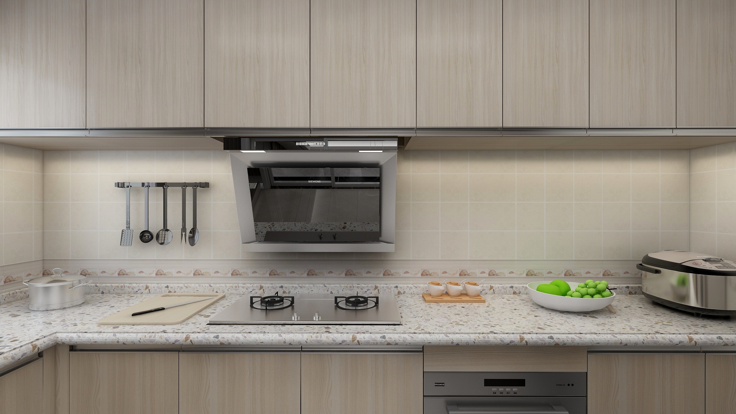 何宗建-176㎡现代四居一层厨房装修效果图第2张