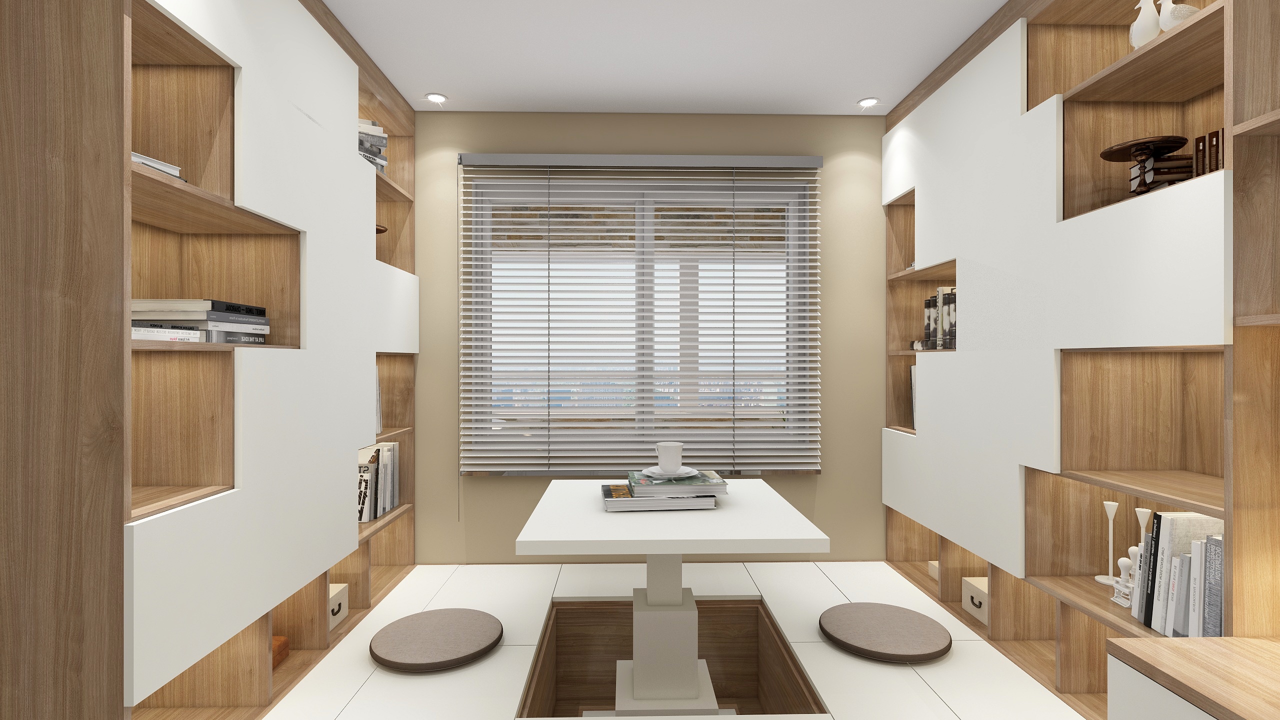 何宗建-176㎡现代四居一层书房装修效果图第4张