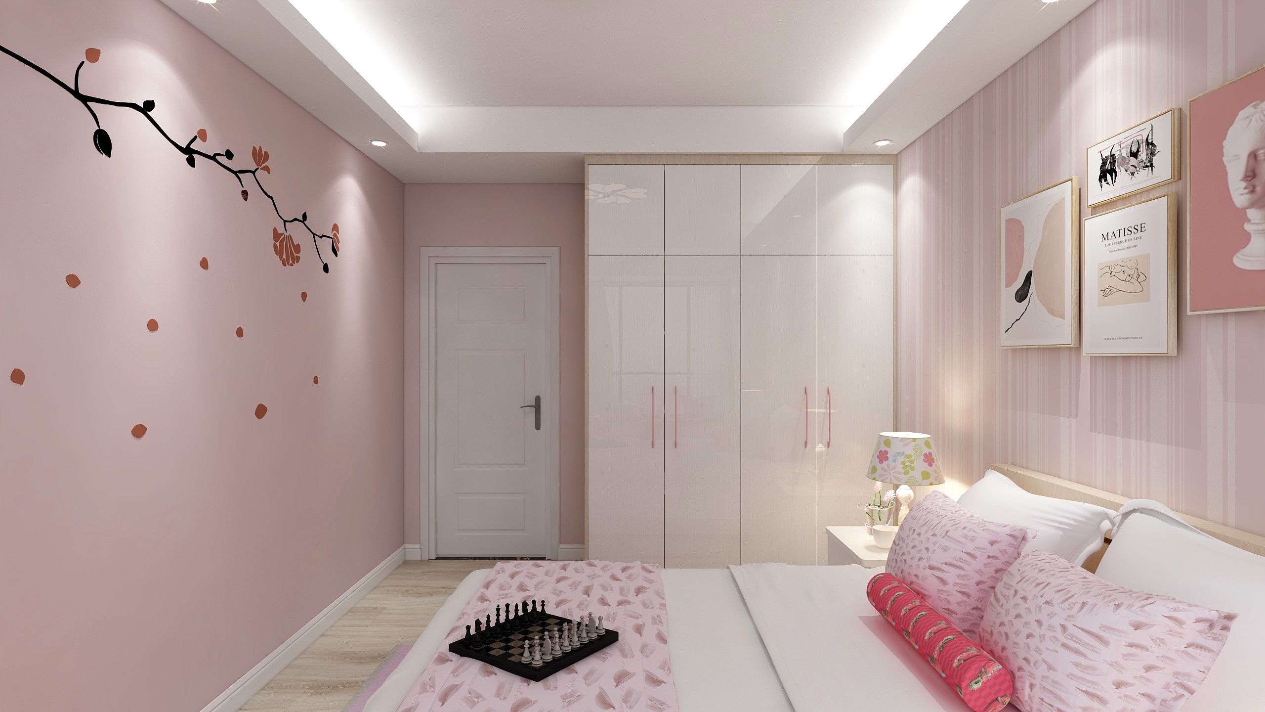 何宗建-176㎡现代四居一层次卧装修效果图第2张