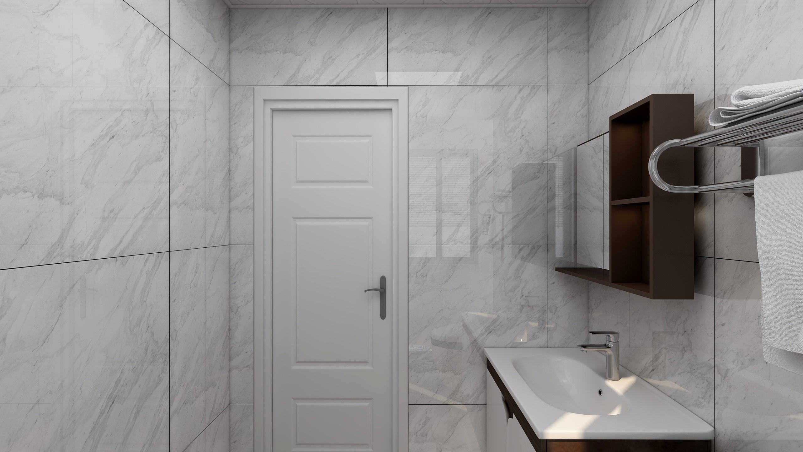 何宗建-176㎡现代四居一层卫生间装修效果图第1张