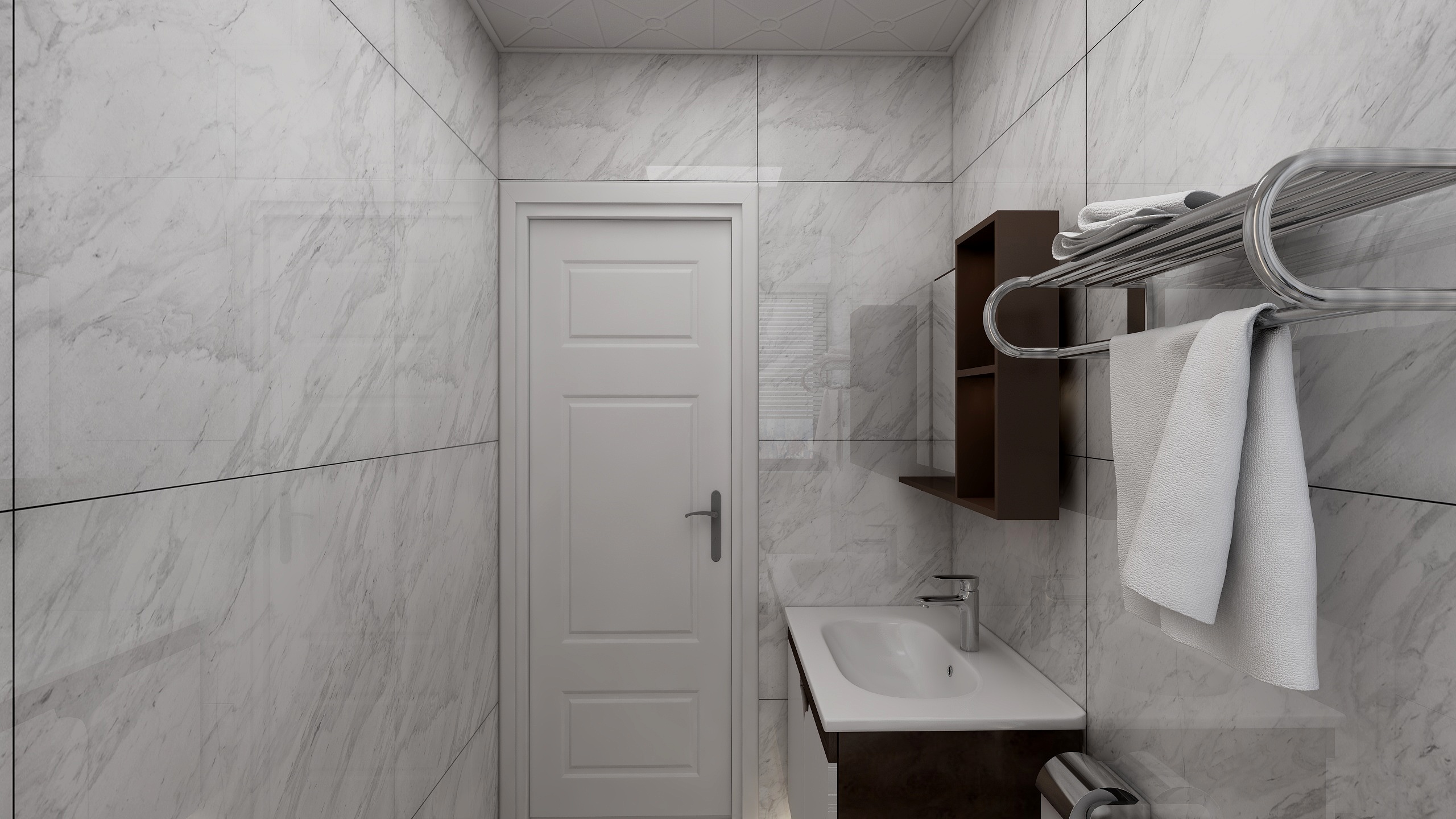 何宗建-176㎡现代四居一层卫生间装修效果图第1张