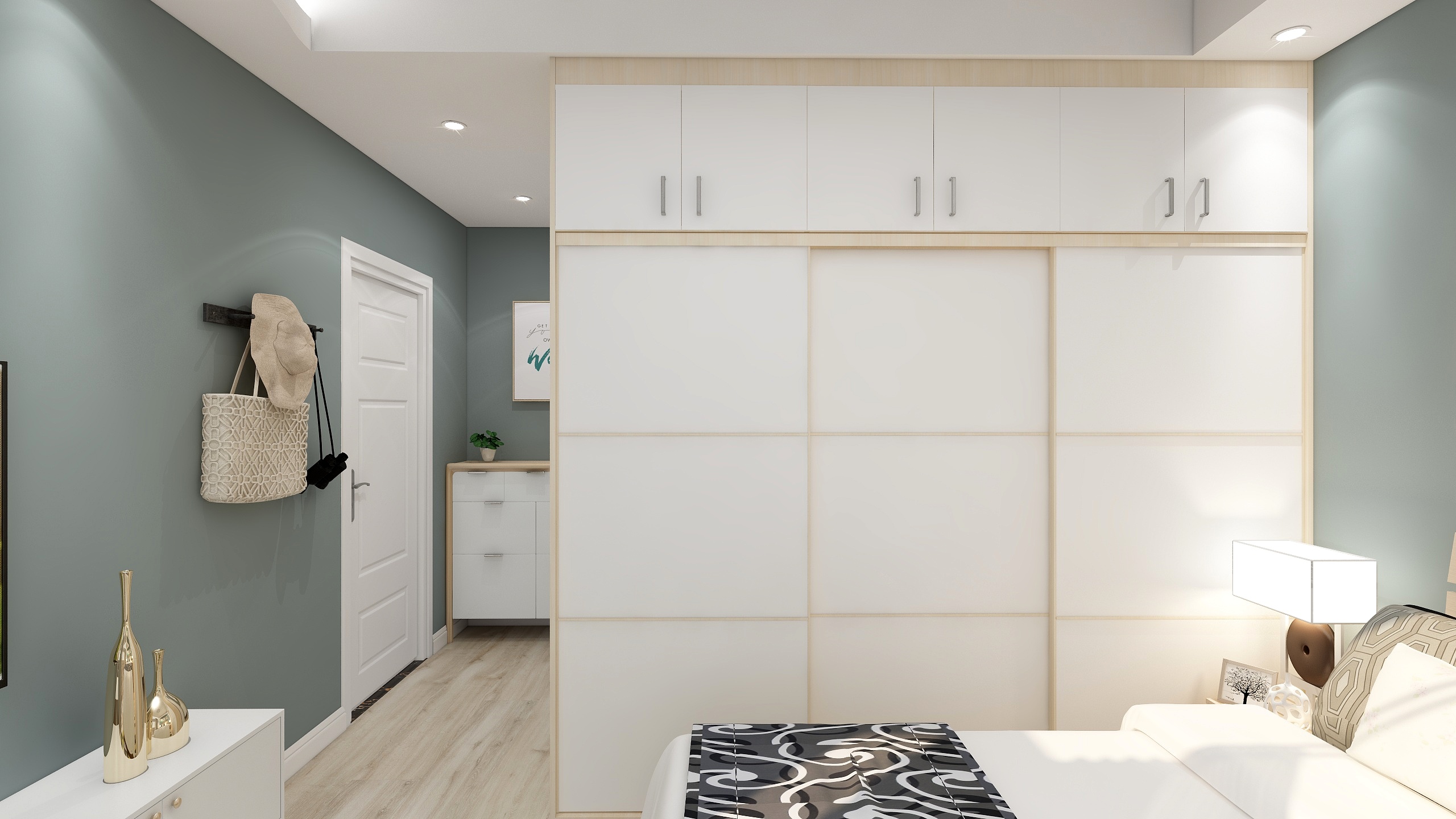 何宗建-176㎡现代四居一层次卧装修效果图第2张