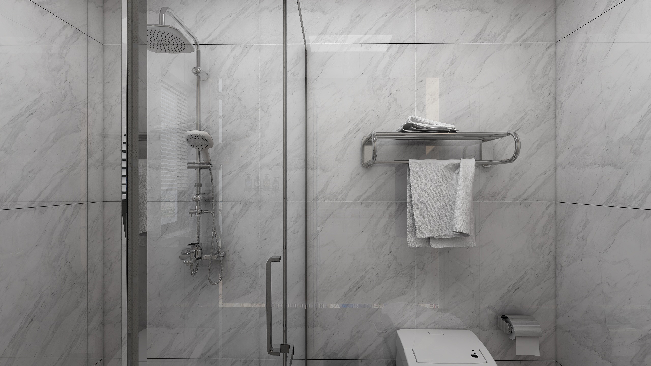 何宗建-176㎡现代四居一层卫生间装修效果图第1张