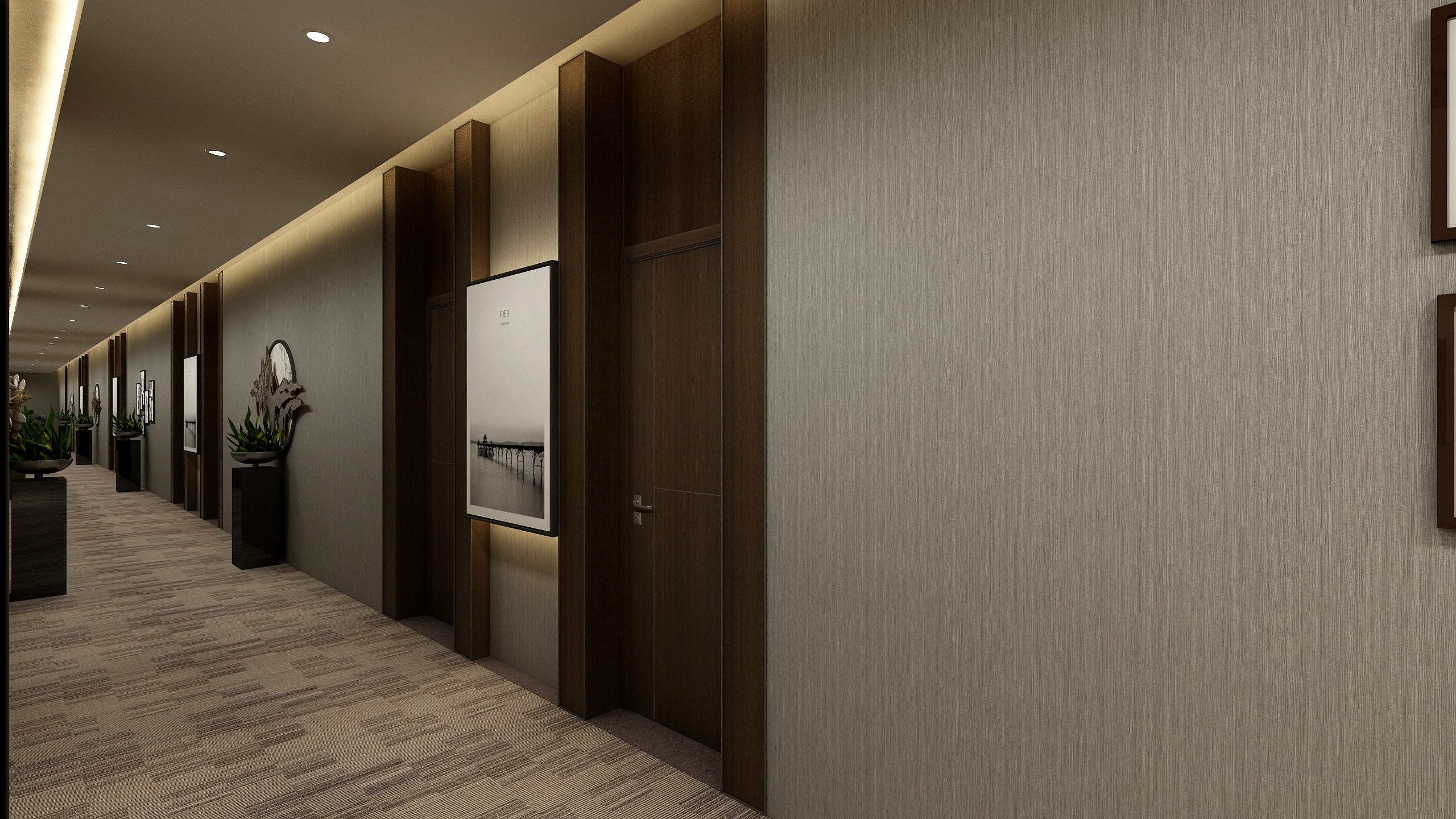 阿郭啊-康桥郡酒店走廊中式-装修设计方案