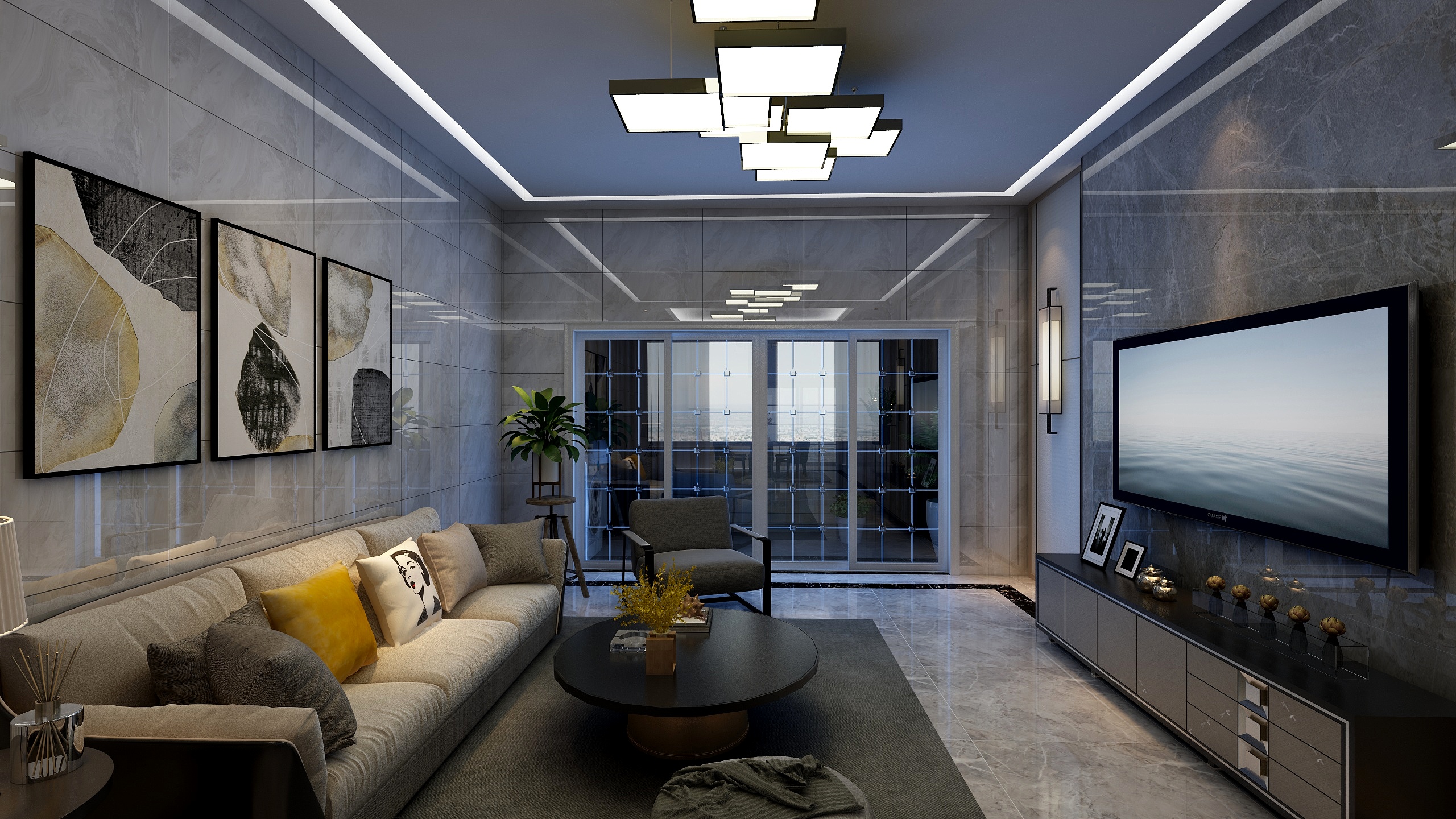 刘露-客餐厅VR效果图-（自建房）-装修设计方案