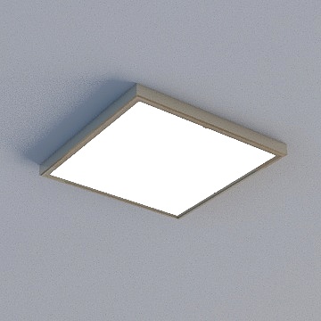 PB-LED327-GG金框 型材单照明（327*327） 拉丝香槟/正白3D模型