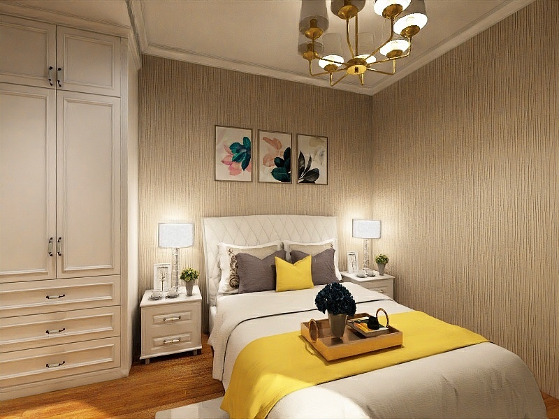 譕顏-果林湖畔二楼卧室-装修设计方案