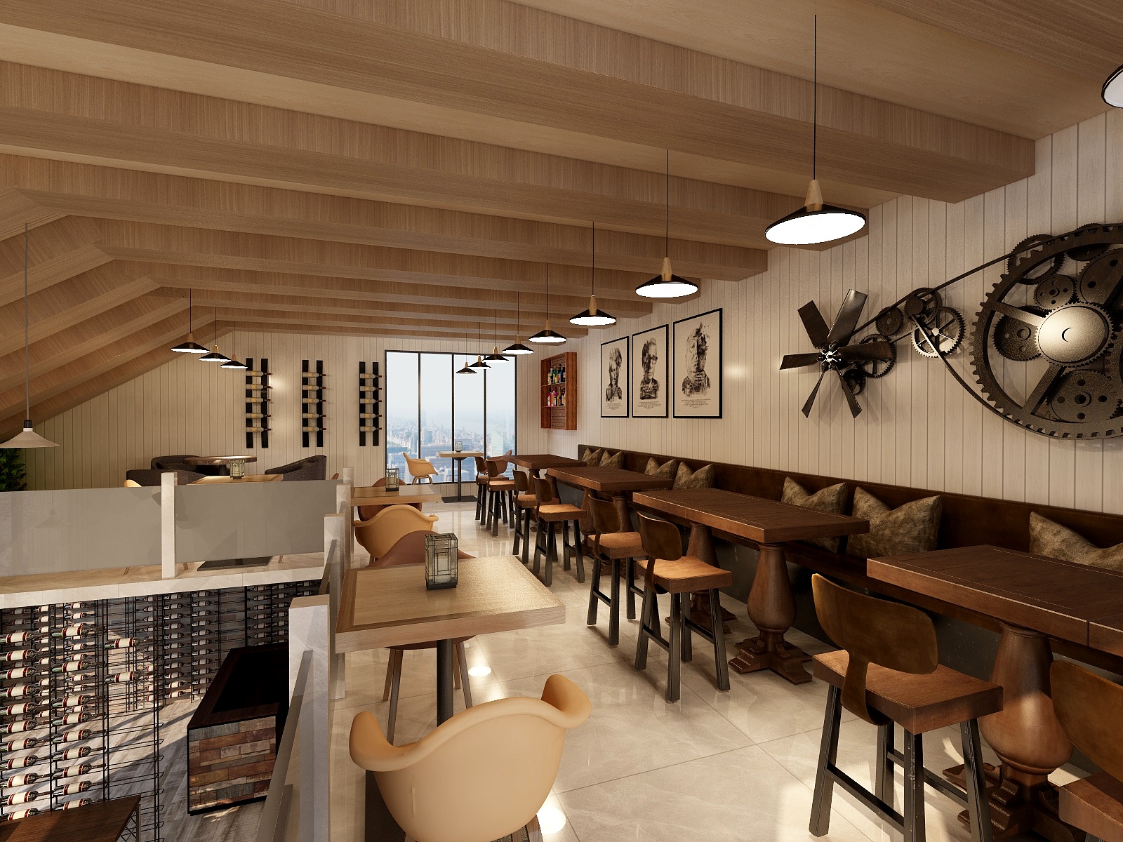 隋龙-109方酒吧一层大厅装修效果图第2张