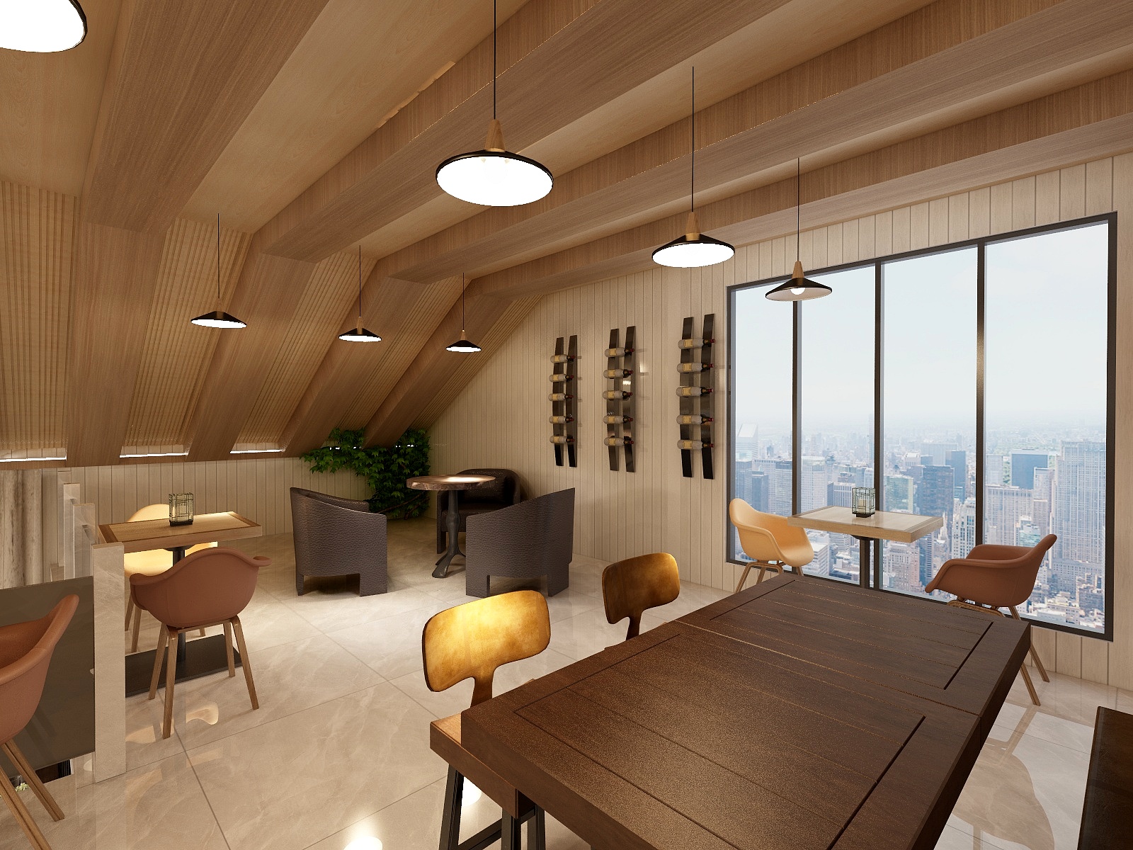 隋龙-109方酒吧一层大厅装修效果图第3张