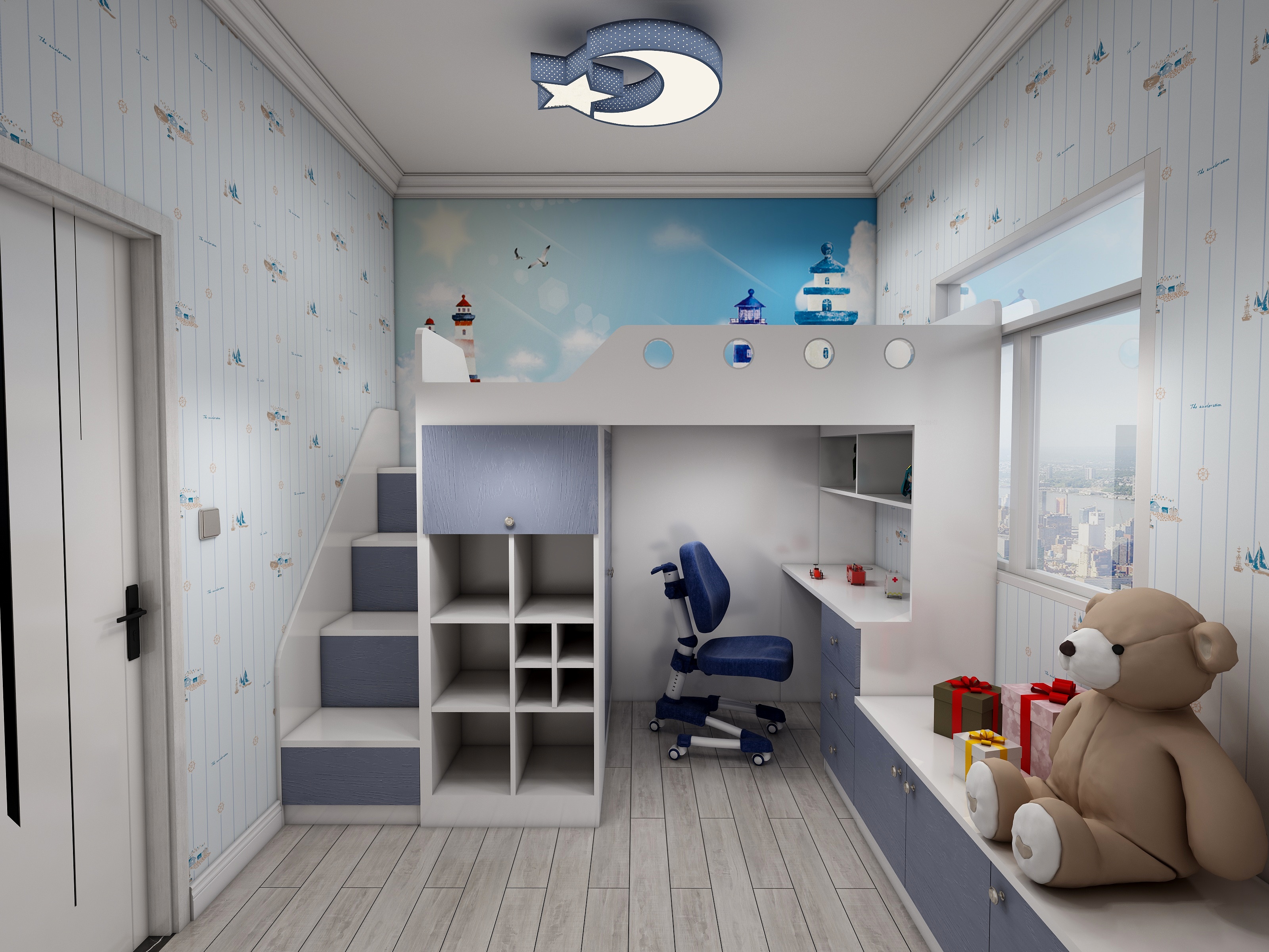 苑永明-精致儿童房-装修设计方案