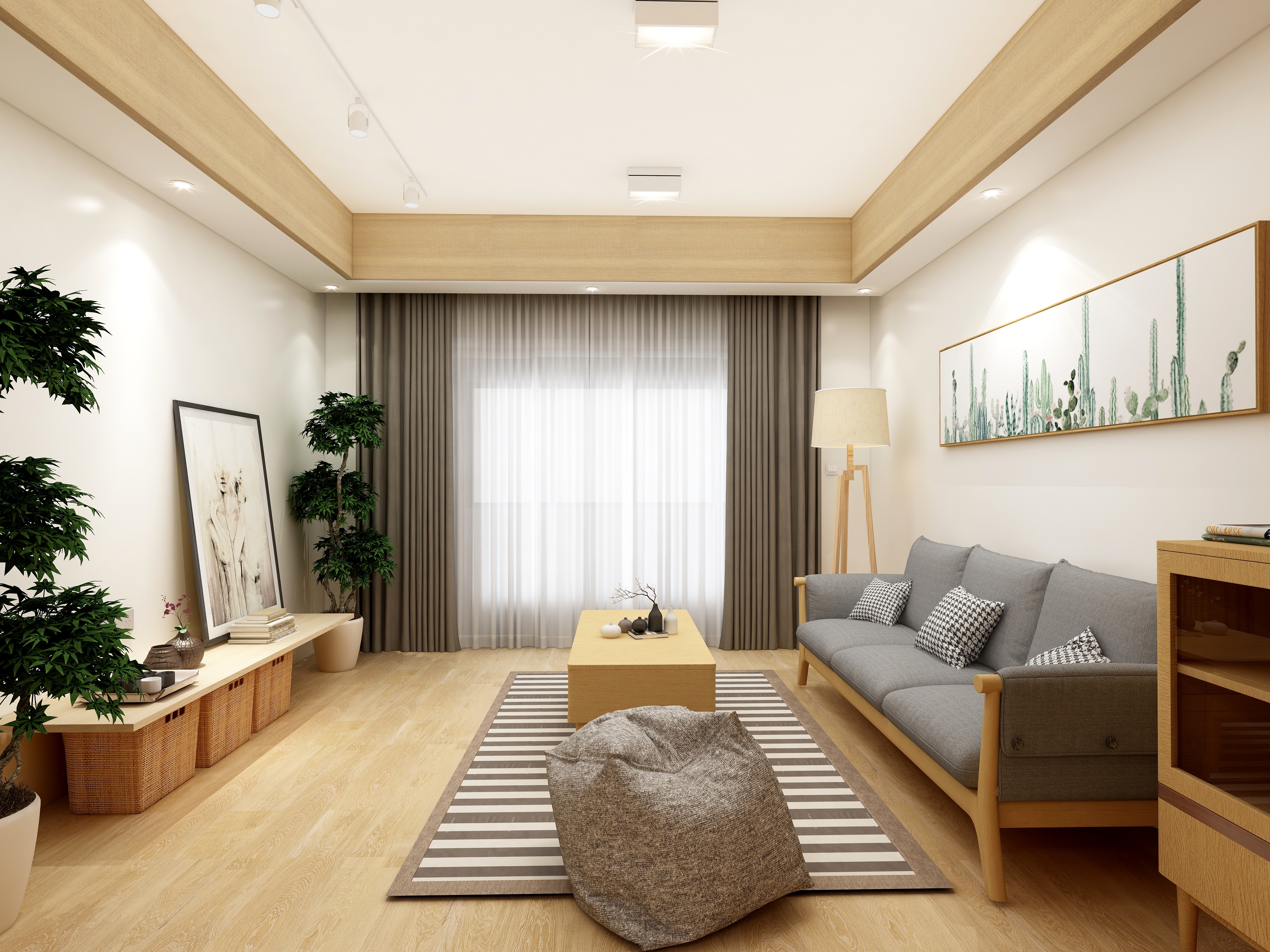 梁康栋-御尊华庭94.00㎡洋房B2户型3室2厅1卫1厨-装修设计方案