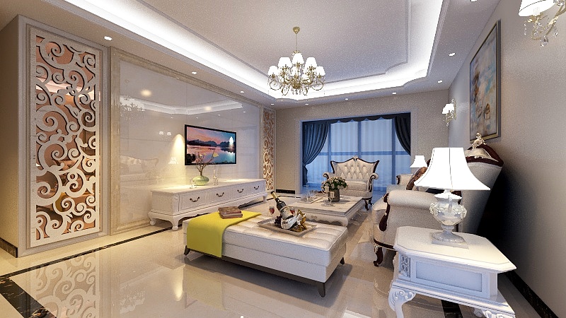 炫彩小陈-小陈主设计——三岔天湖国际效果图-装修设计方案